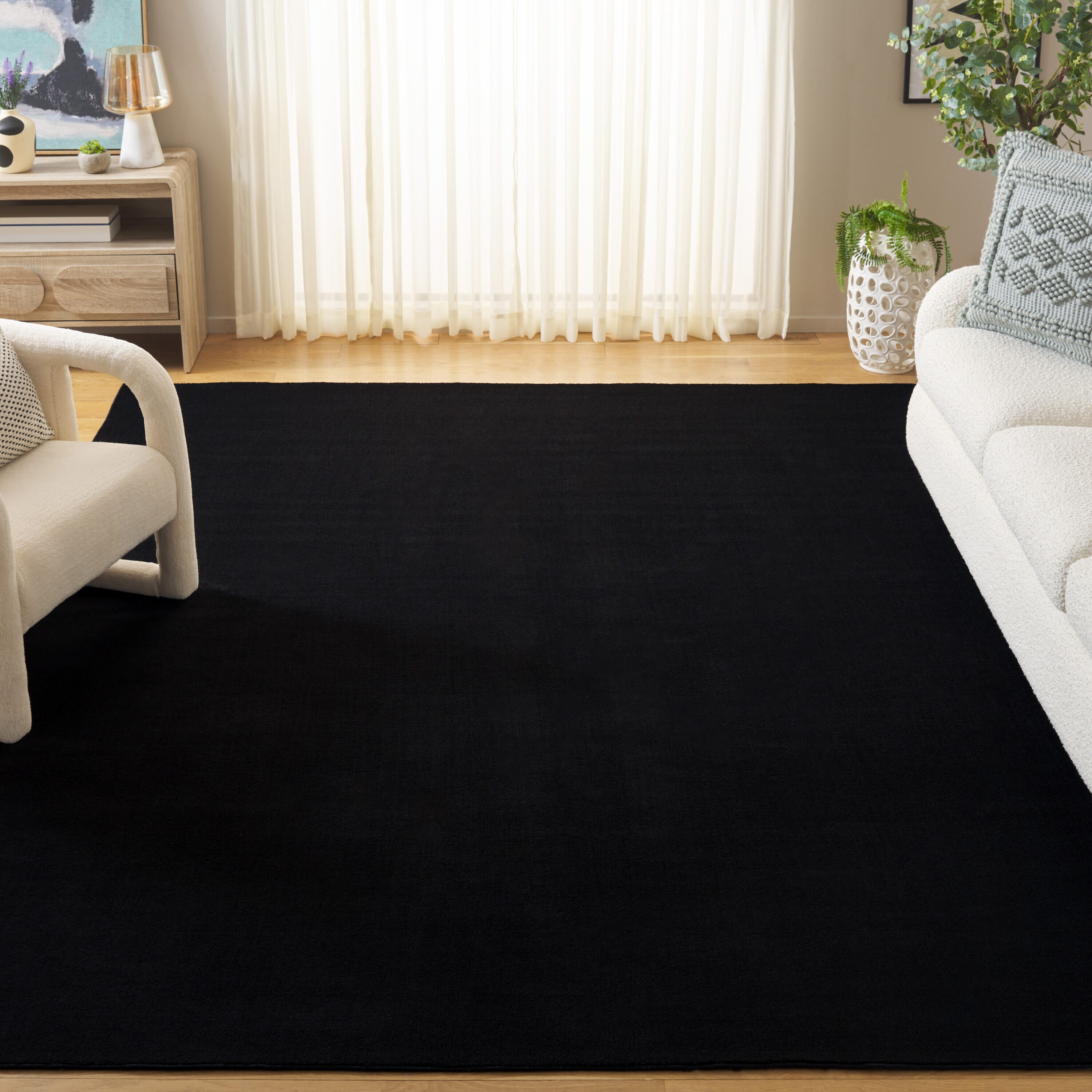 Loft 315Z Black 9ft x 12ft Solid / Tonal Rug