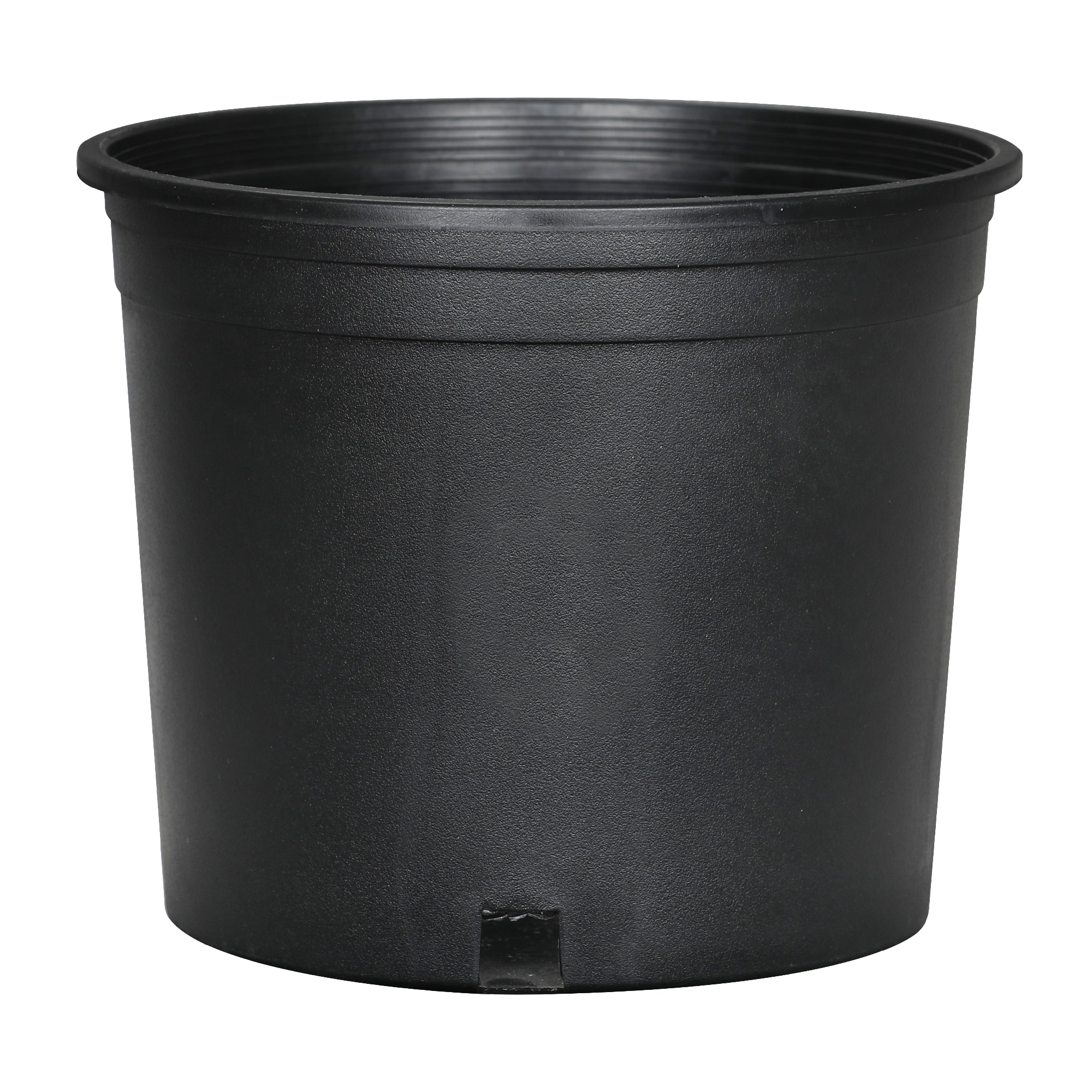 Style Selections Round 9.72-in W Medium Black Resin Indoor/Outdoor Planter with Drainage Holes