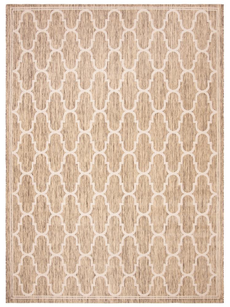 Safavieh CY6016-242-913 Courtyard Luccet 9 x 13 (ft) Loomed Polypropylene Brown/Beige Rectangular Indoor/Outdoor Trellis Area rug