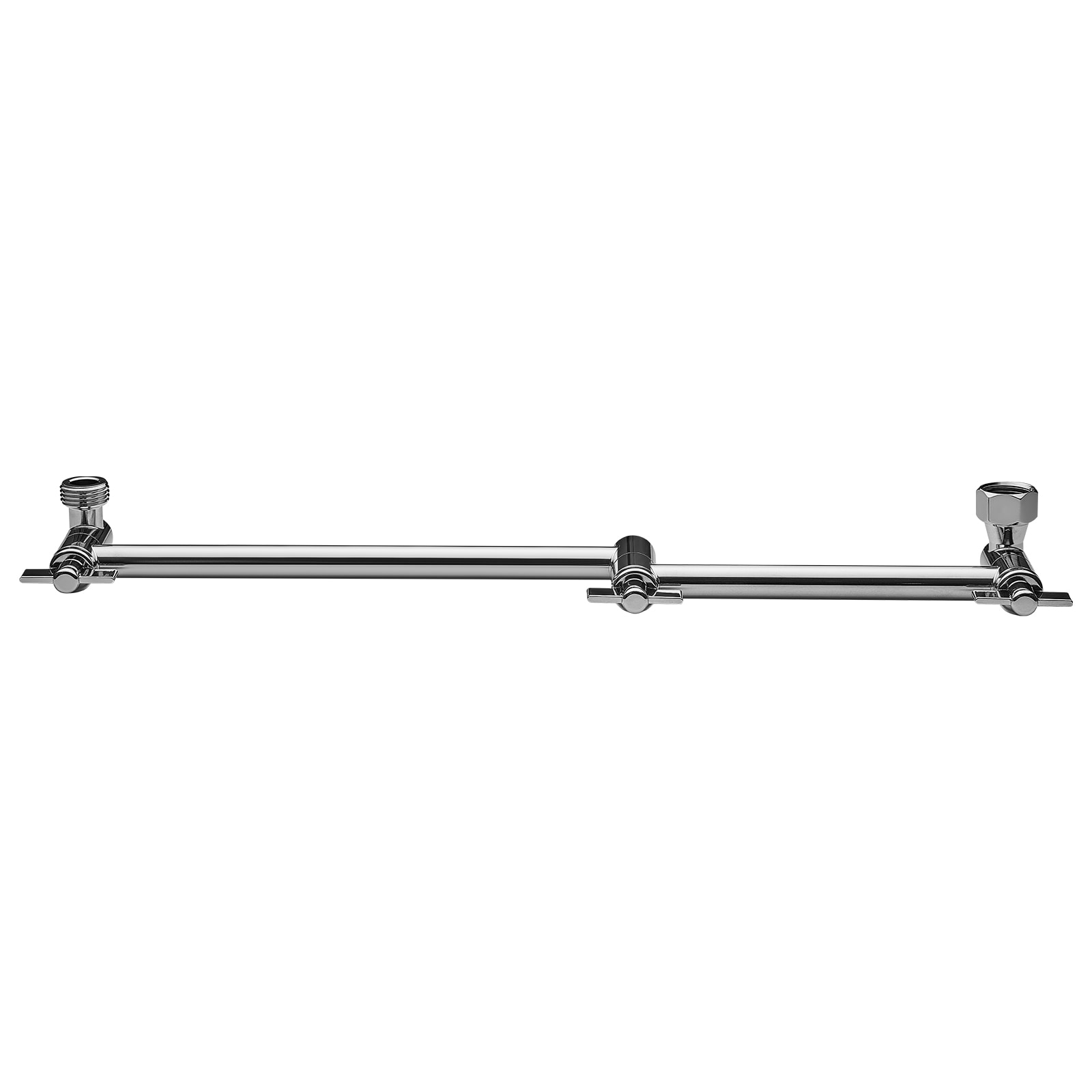 GIVIMO 16 in Brass Shower Arm Extender with Adjustable Angle Height Chrome Finish G1/2 Universal Thread Supports up to 17.6 lb for Rain and Handheld Showerheads