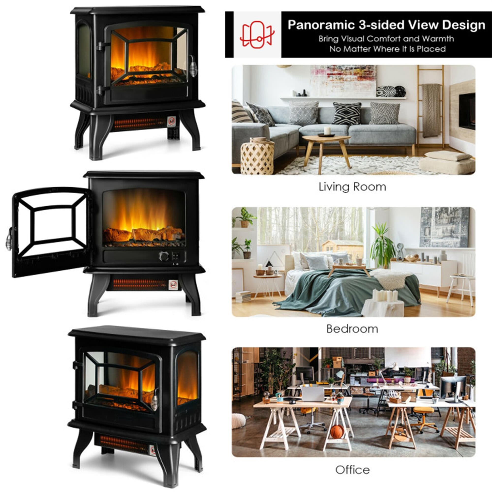 BABOOM BOM-057US-BK-CO Electric-Fireplaces - View #9