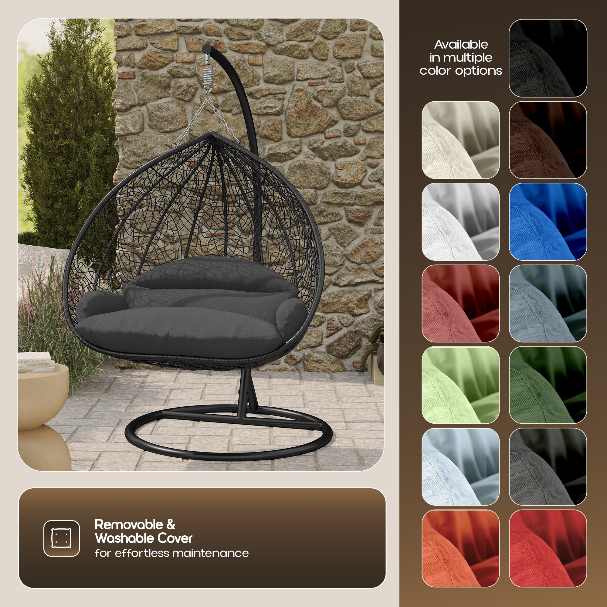 Leisuremod RSCBL-57DGR Playset-Swings - View #4