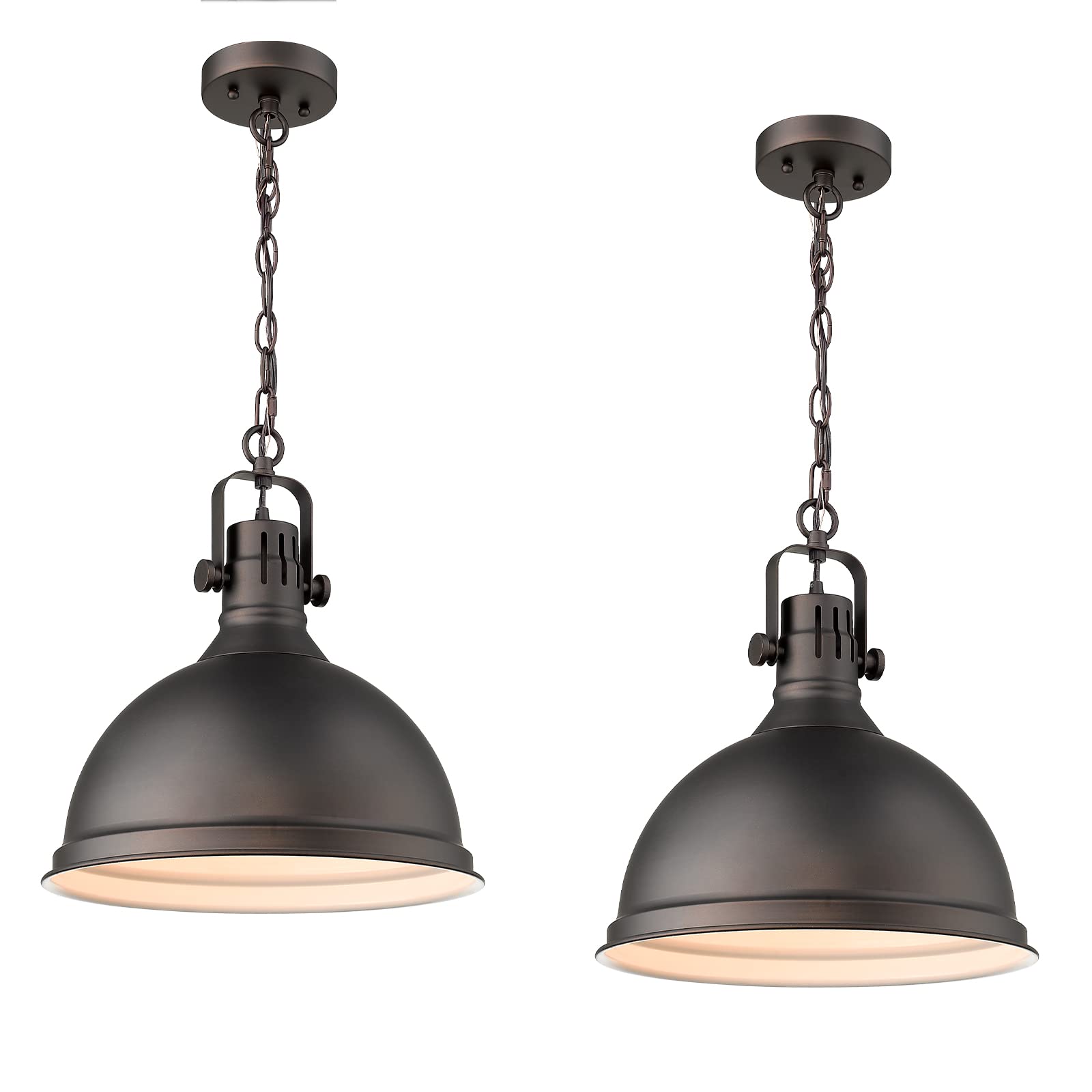 LTMATE LS4054L ORB-2PK JAZAVA Oil Rubbed Bronze Industrial Dome Medium Hanging Pendant light