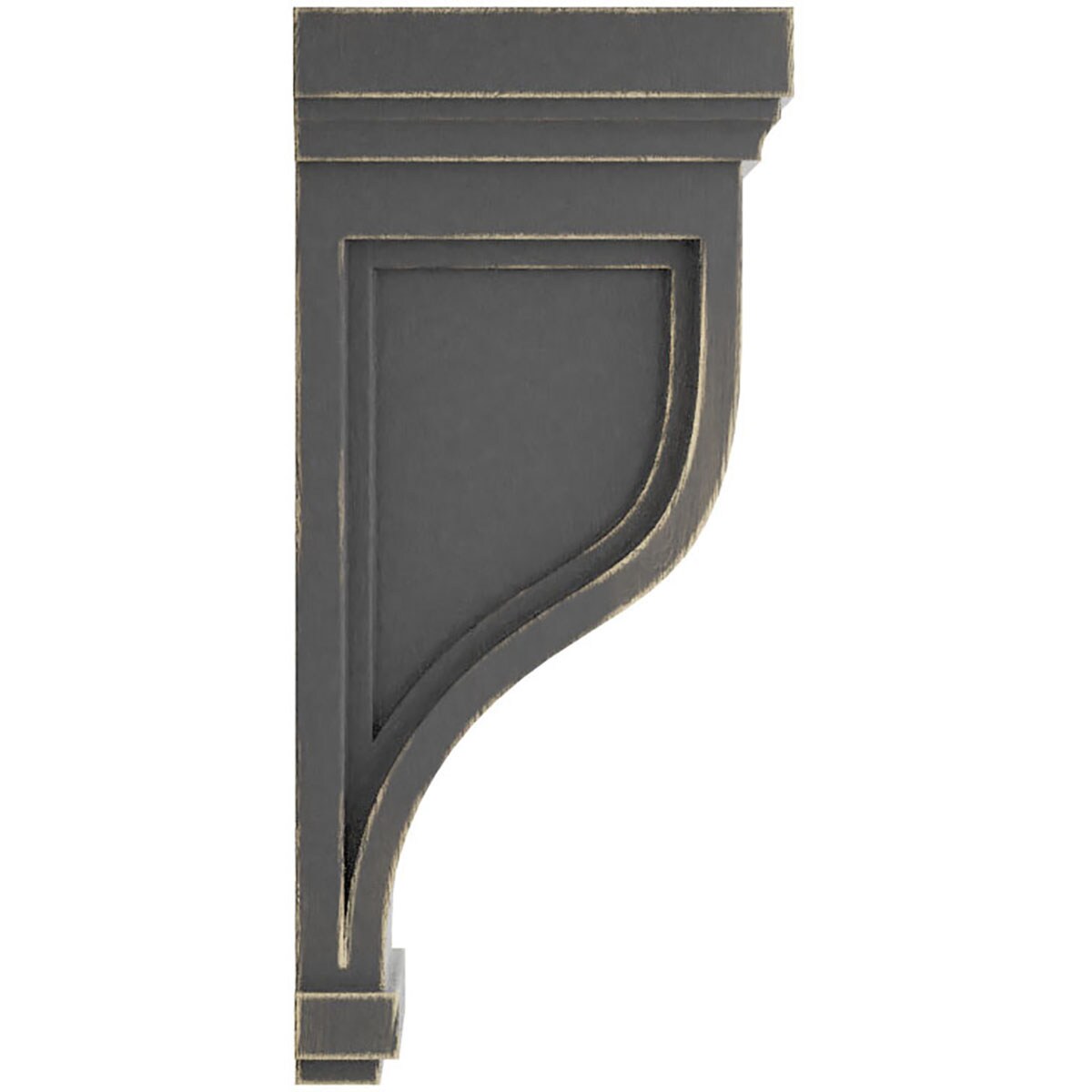 Black Rubberwood Vintage Architectural Corbel 14"