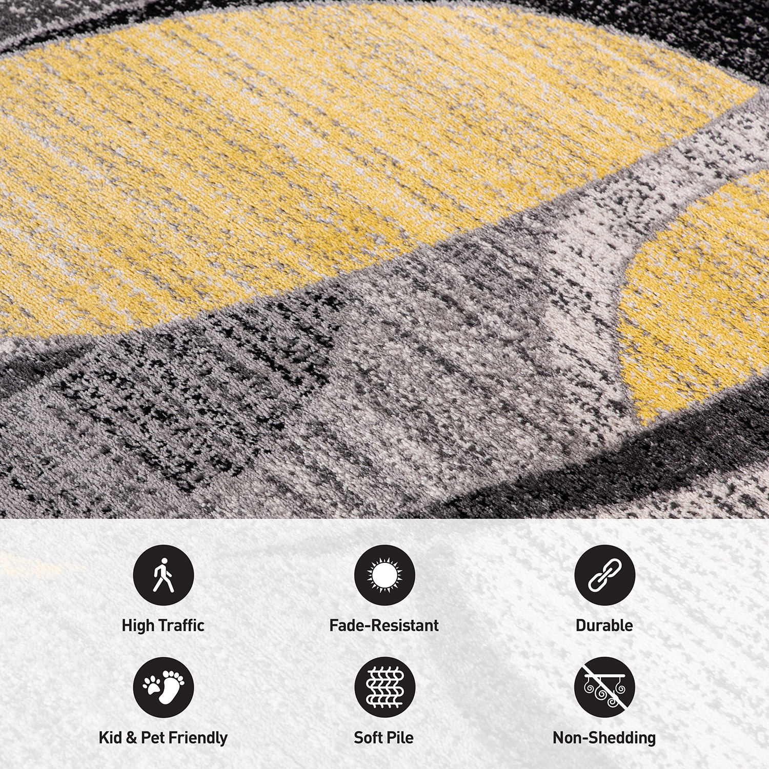 World Rug Gallery 393YELLOW8X10 rugs - View #5