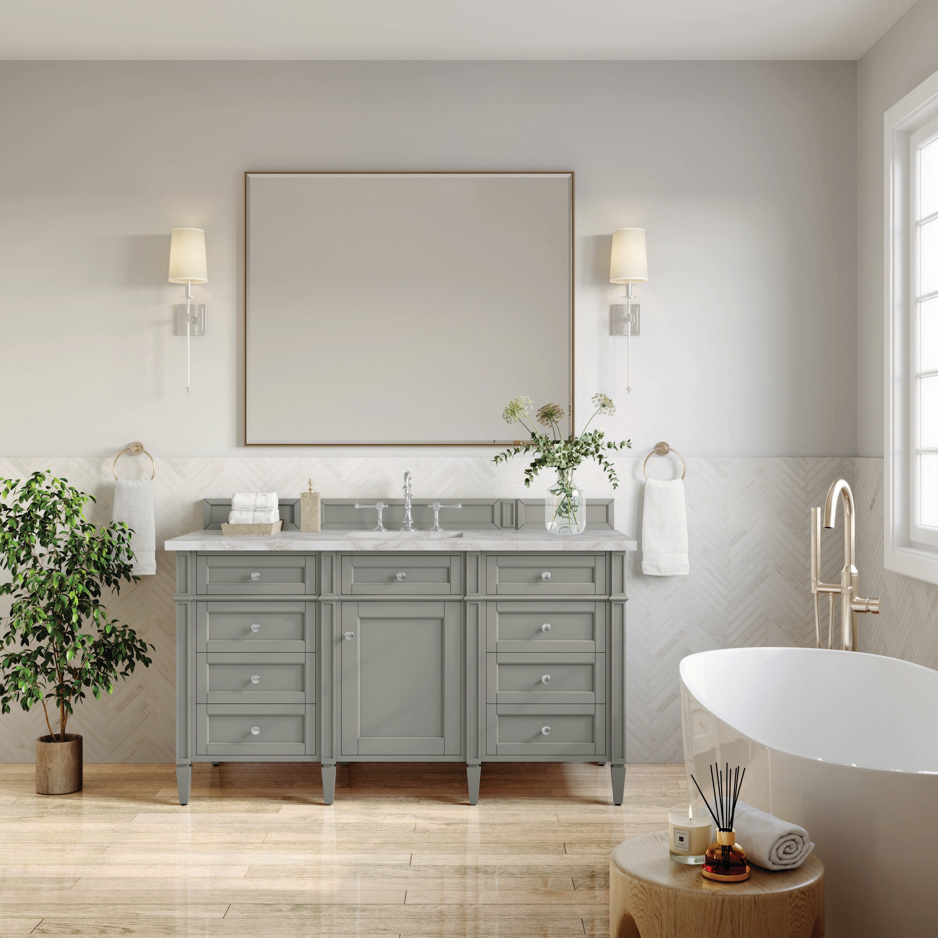 James Martin Vanities 650-V60S-UGR-3VSL Bath-Vanity-Combo - View #2