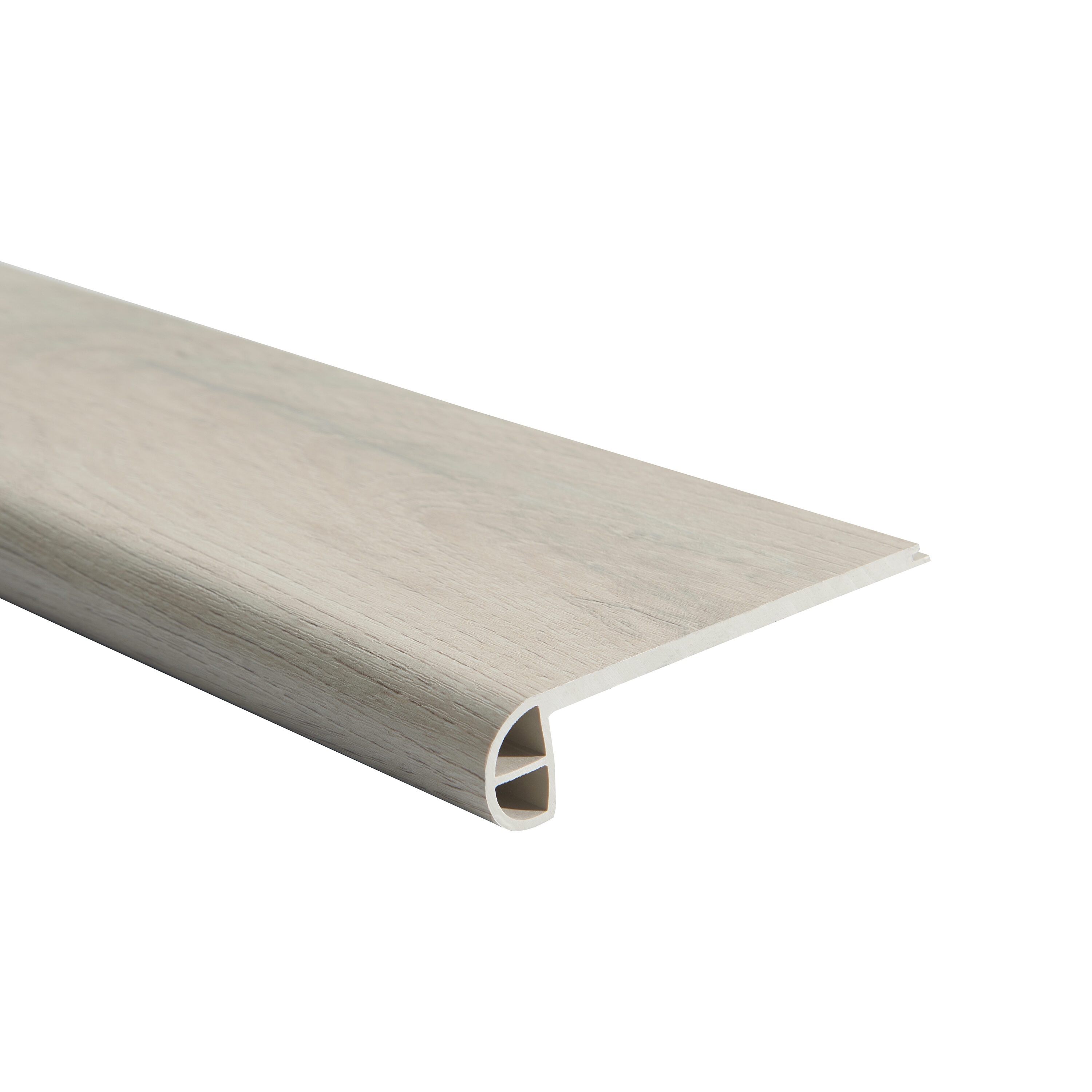 Villa Barcelona LOWMLCL004-FSN Rigid Core 4.527-Inches x 94.48-Inches x 0.944-Inches Cancun Prefinished Vinyl European white oak Flush Stair Nosing