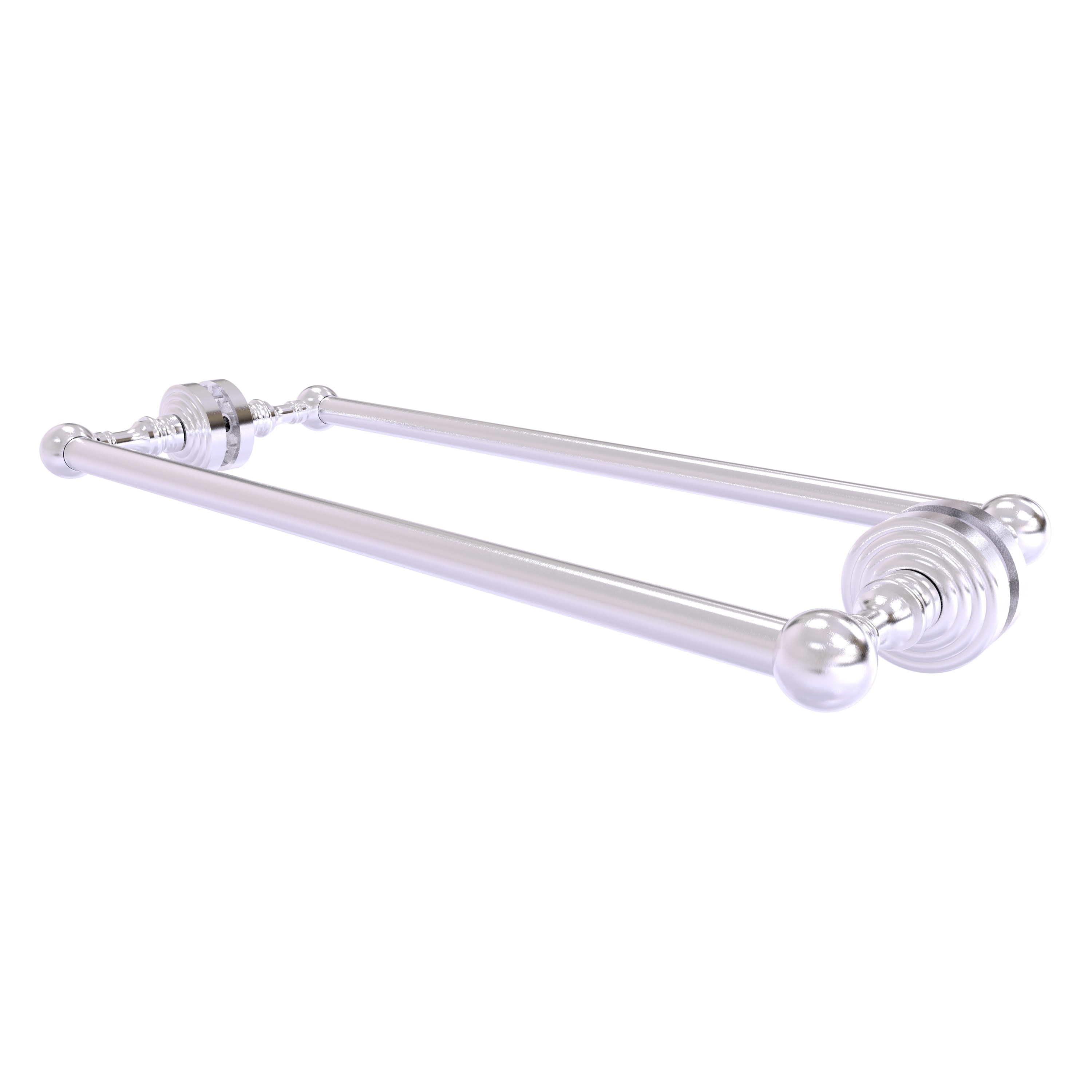 Allied Brass WP-41-BB-18-SCH Waverly Place 18-in double Satin Chrome Wall mount Double Towel Bar