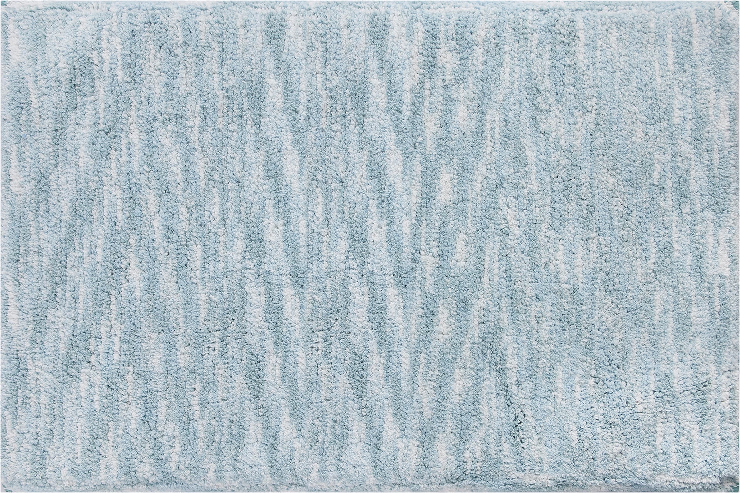 allen + roth 20-in x 30-in Tranquil Blue Aqua Cotton Bath Mat in