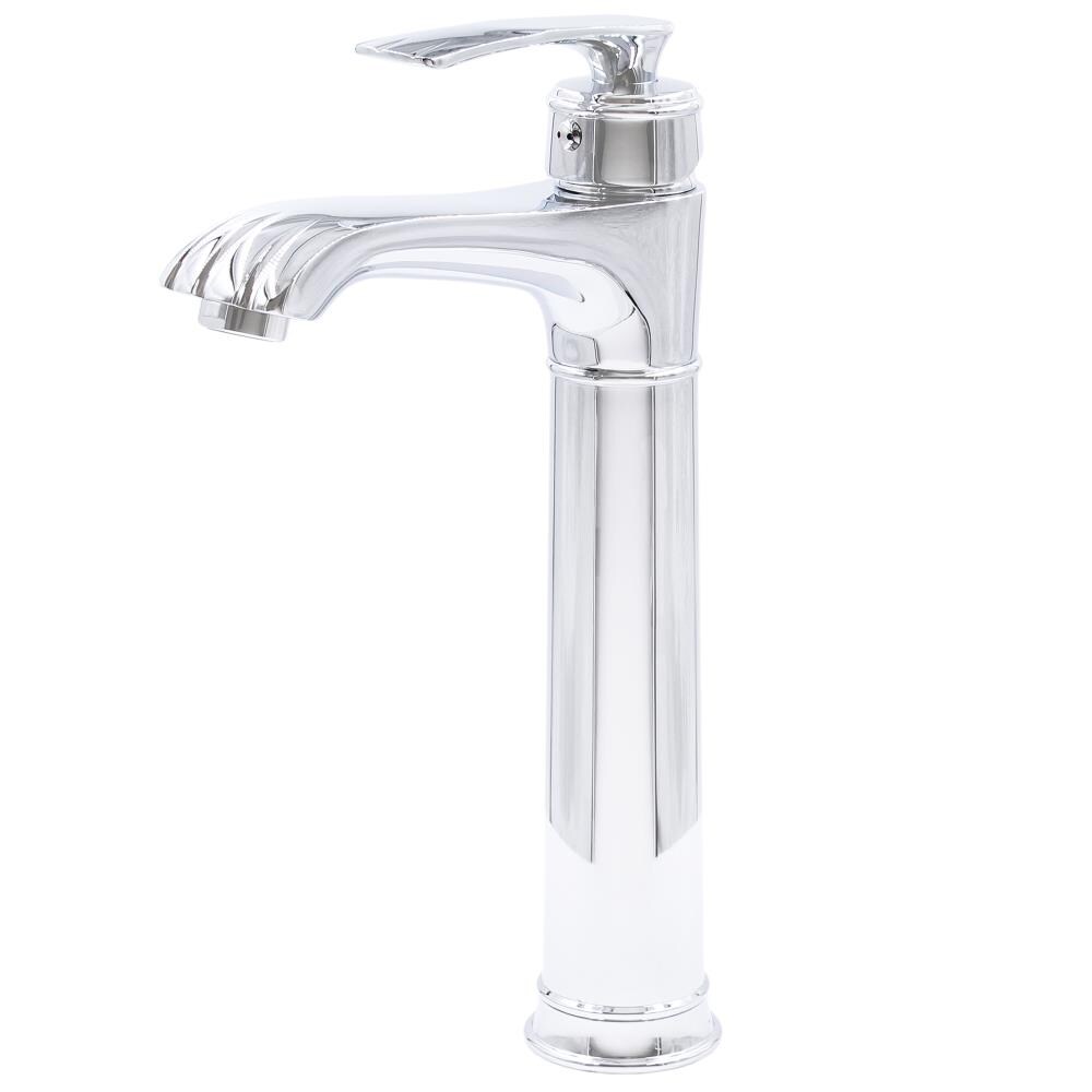 Novatto GF-163CH Miller Brushed Nickel Vessel 1-handle Waterfall Commercial/Residential Handle Bathroom Sink Faucet