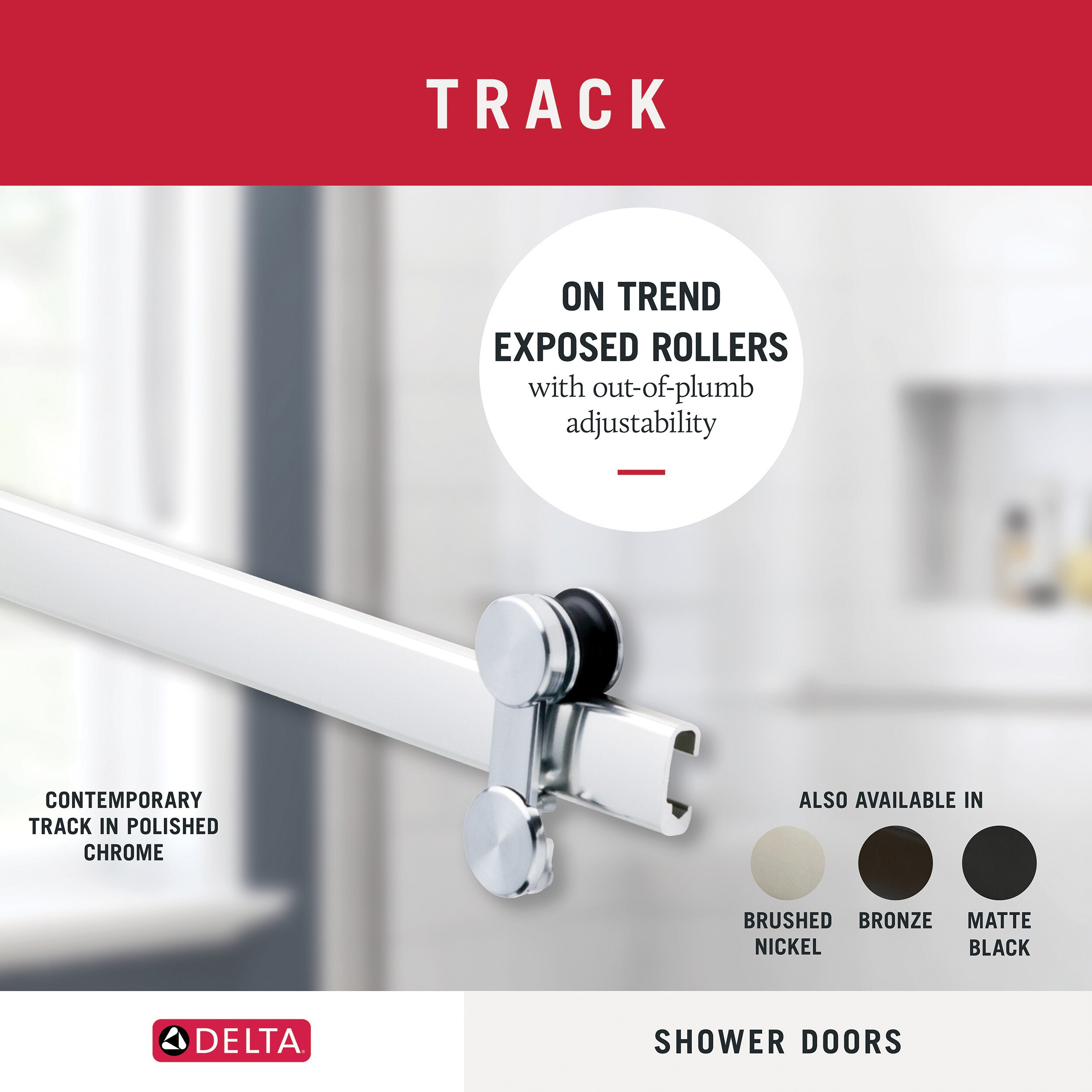 Delta 2-in Bathtub And Shower Door Roller Assembly In The Bathtub 