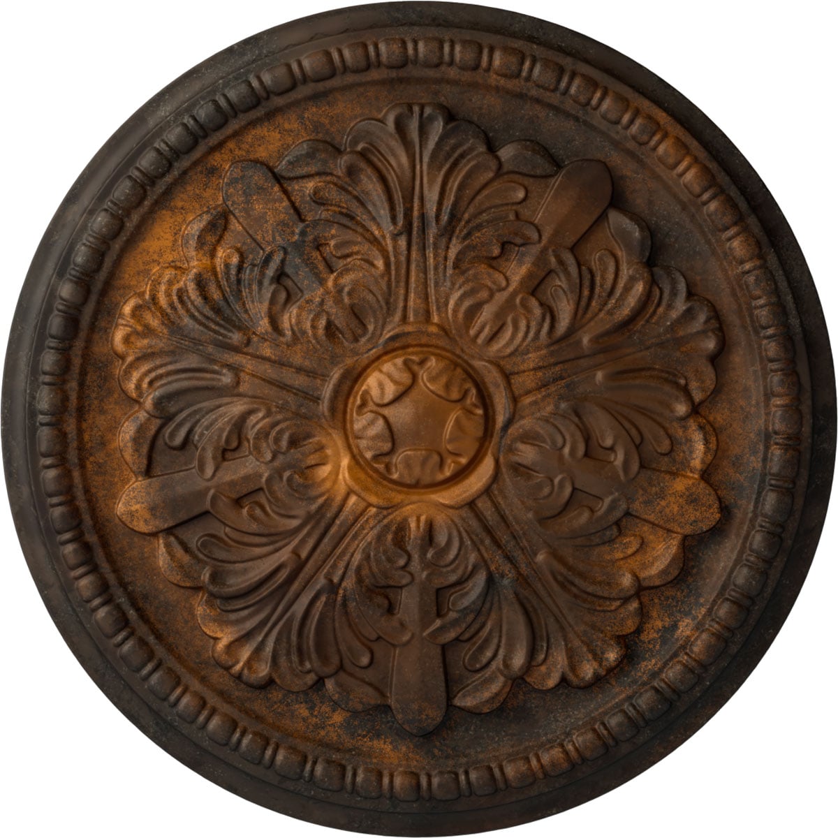 Ekena Millwork CM16SWRUS Swindon 16.875-in W x 16.875-in L Painted Rust Polyurethane Whole Ceiling Medallion