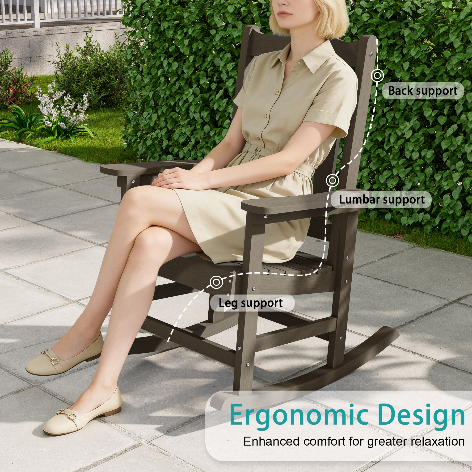 BEWOOD LMK-PE-TS-62BN-4 Patio-Chairs - View #7
