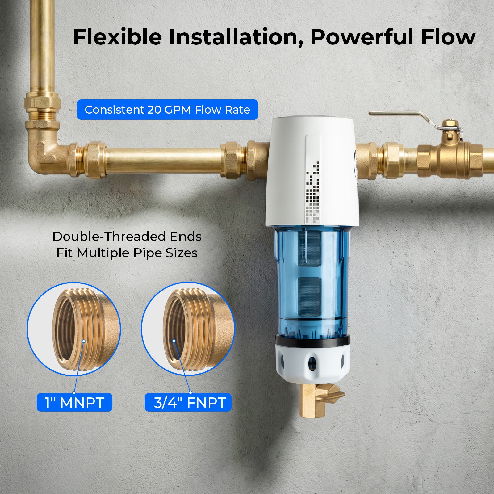 iSpring WSP50GR+AC12M12X2 Whole-House-Filtration-Systems - View #6