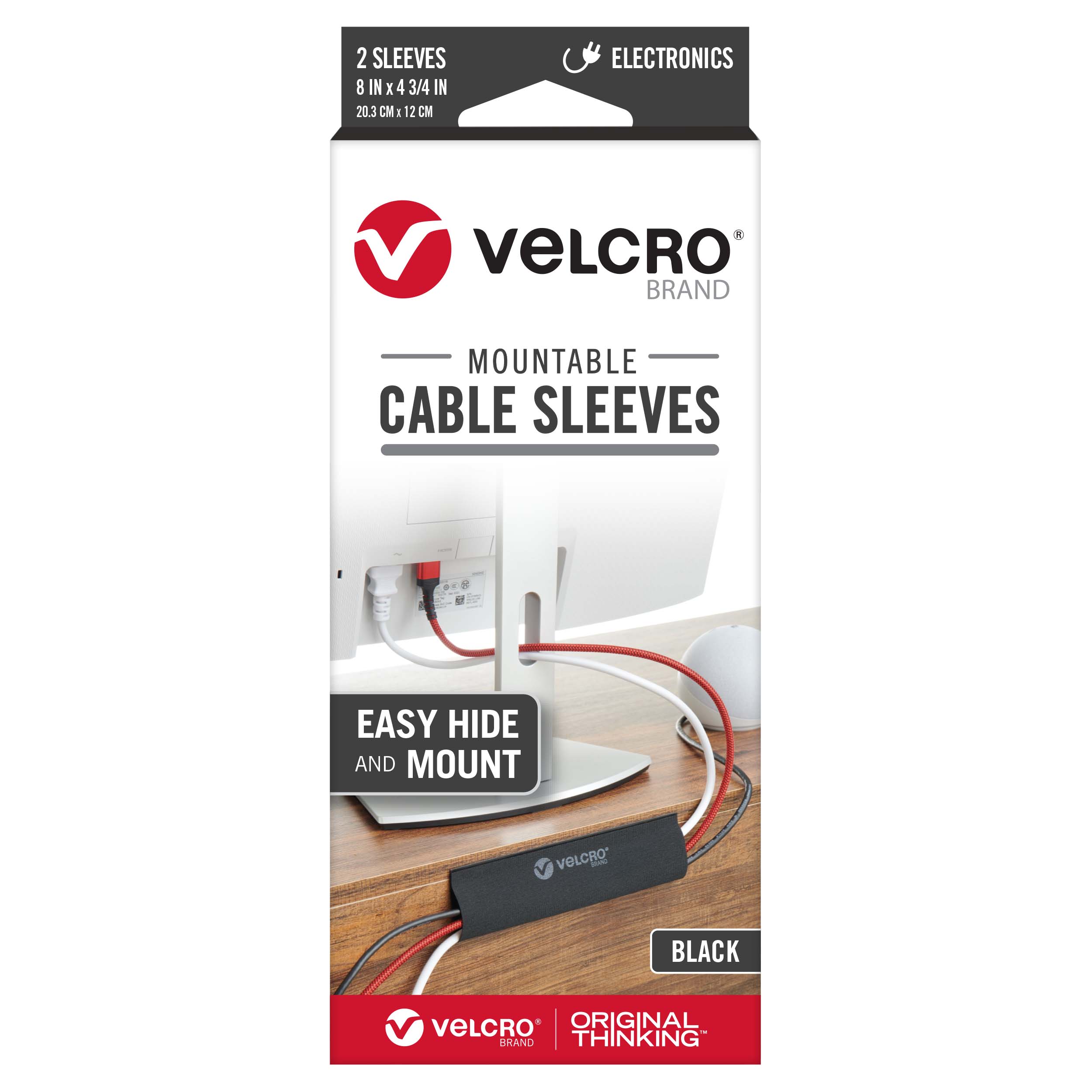 VELCRO Brand One-wrap Thin Ties 8in X 1/2in Gray and Black 50 Ct in the  Specialty Fasteners & Fastener Kits department at