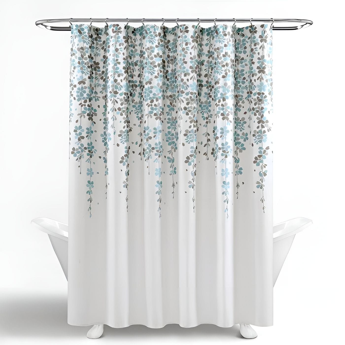 Slickblue 72 x 72 - in Polyester Shower Curtain with Floral Printed Design for Bathroom or Guest Bathroom - Available in Multiple Colors