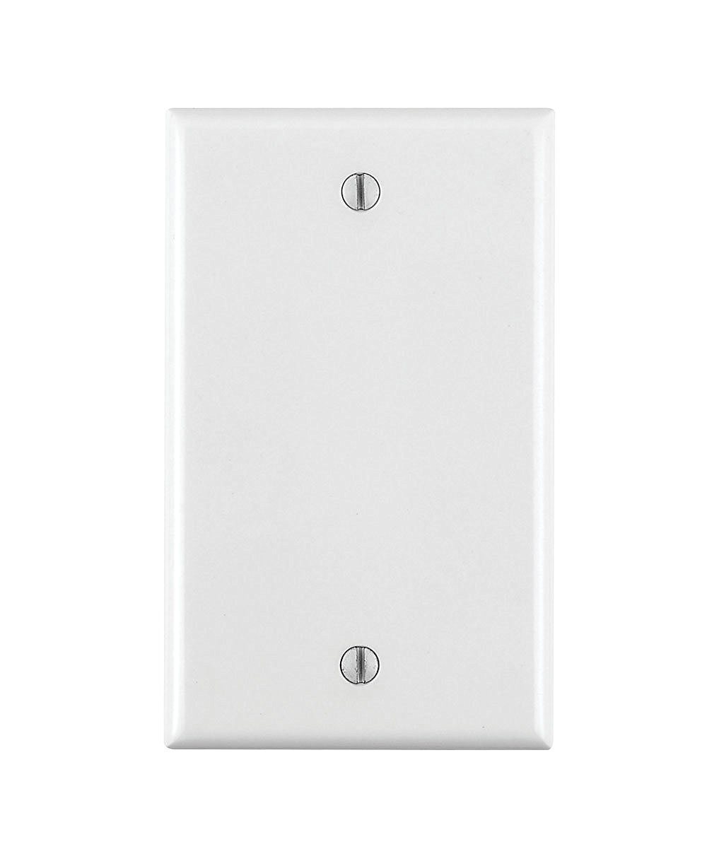 Leviton  Single Gang White Blank Box Mounted Plastic Wallplate - 001-88014-WHT