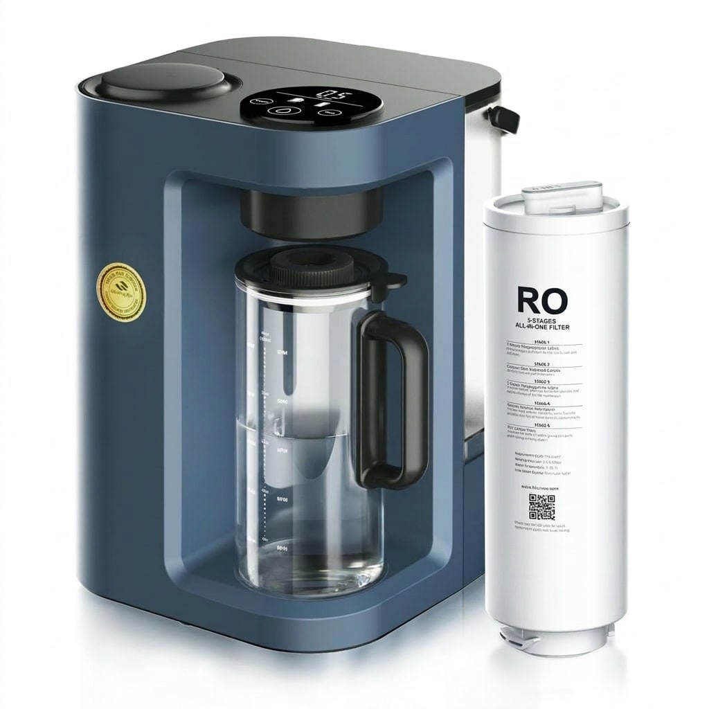 Phyfalip Countertop Reverse Osmosis Water Filter System 5 Stage ...