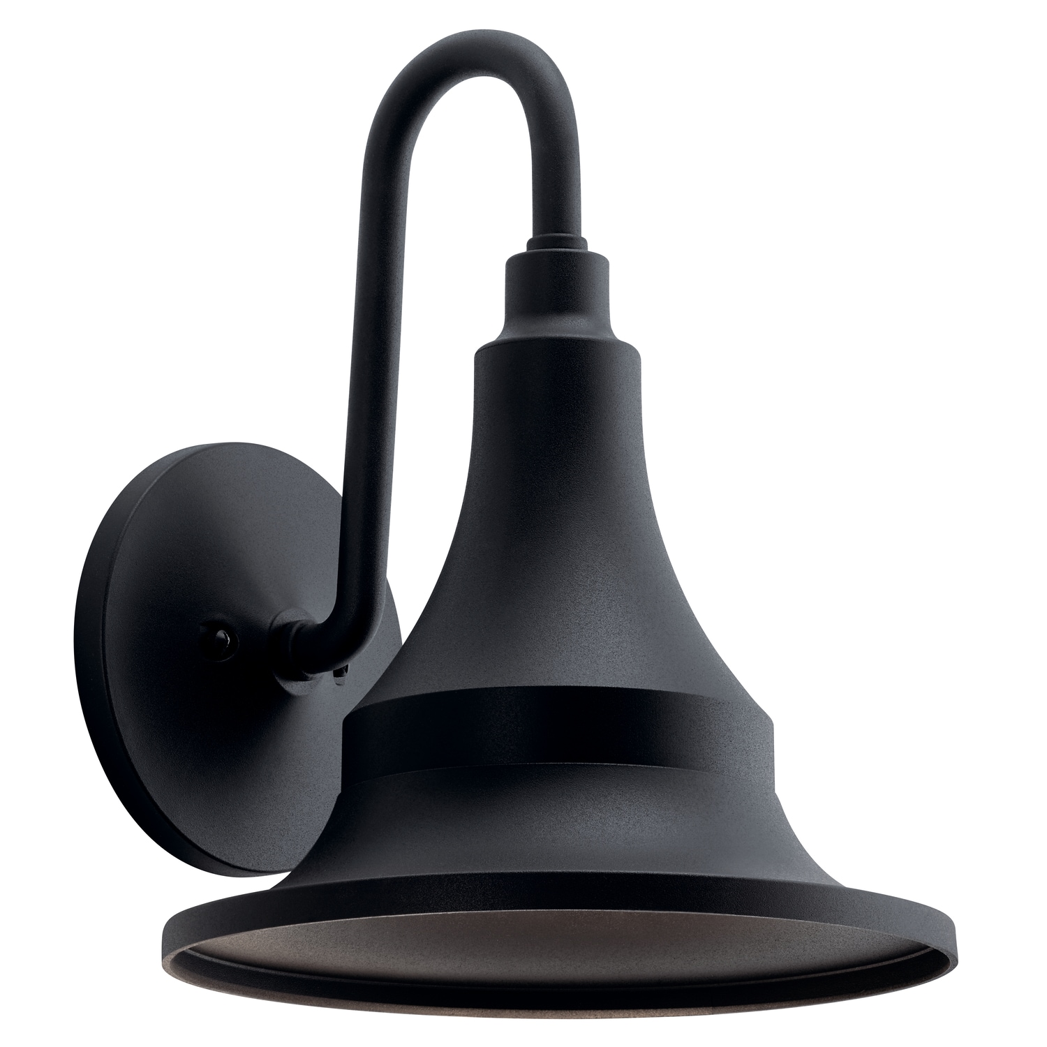 Hampshire Textured Black Bell-Shaped Outdoor Wall Light