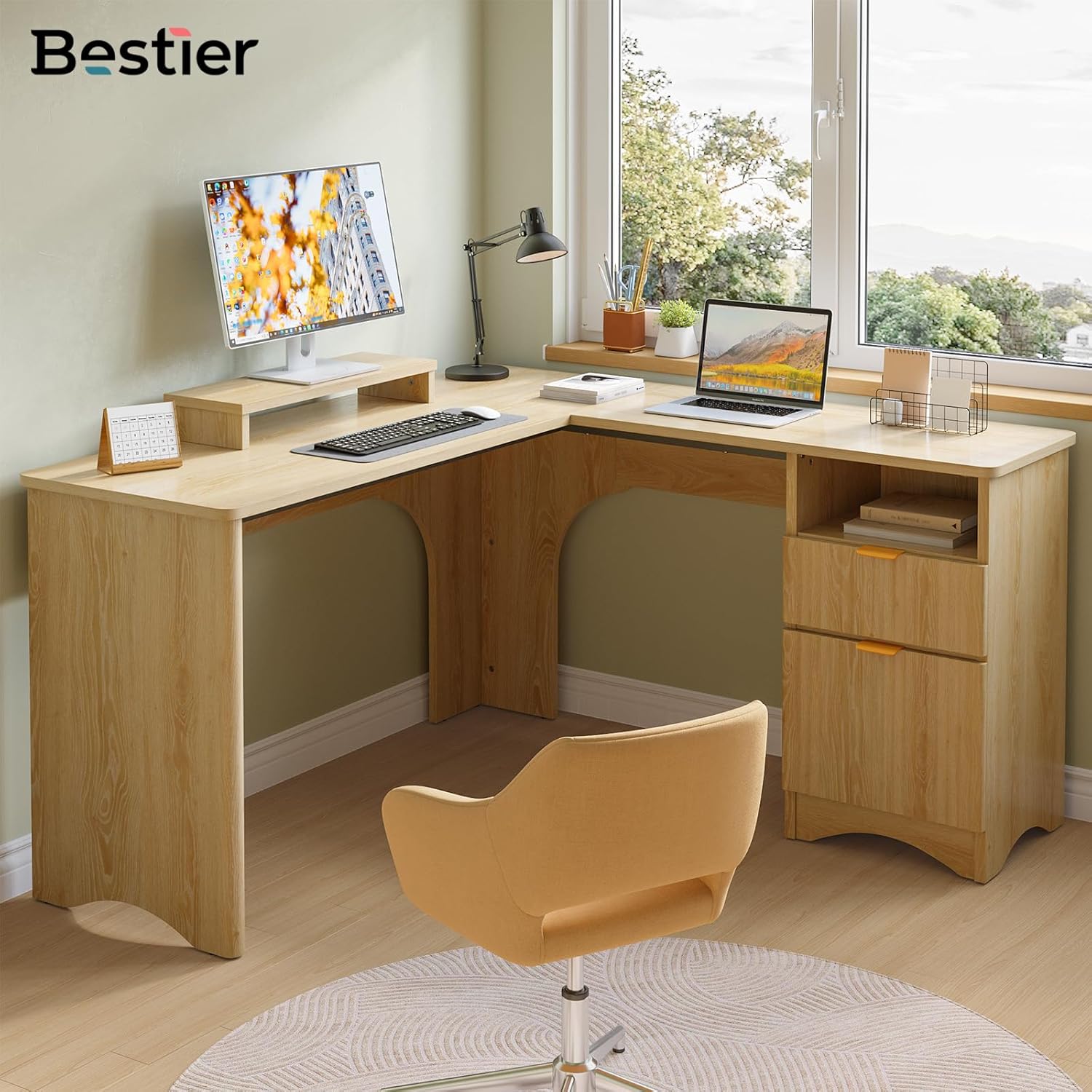 Bestier LOW-H106314M-LOG desks - View #2