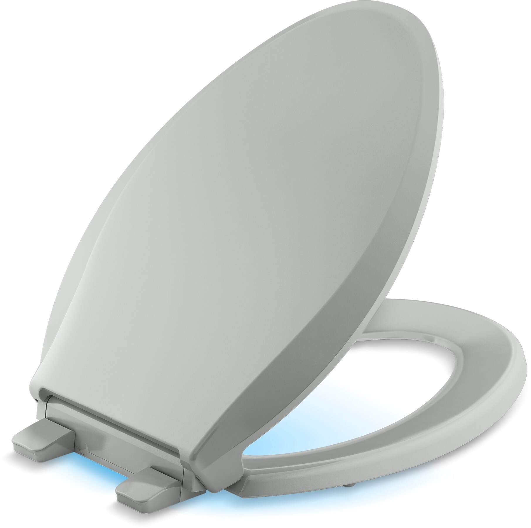 KOHLER K-75796-RL-95 Cachet Plastic Ice Grey Elongated Soft Close Toilet Seat