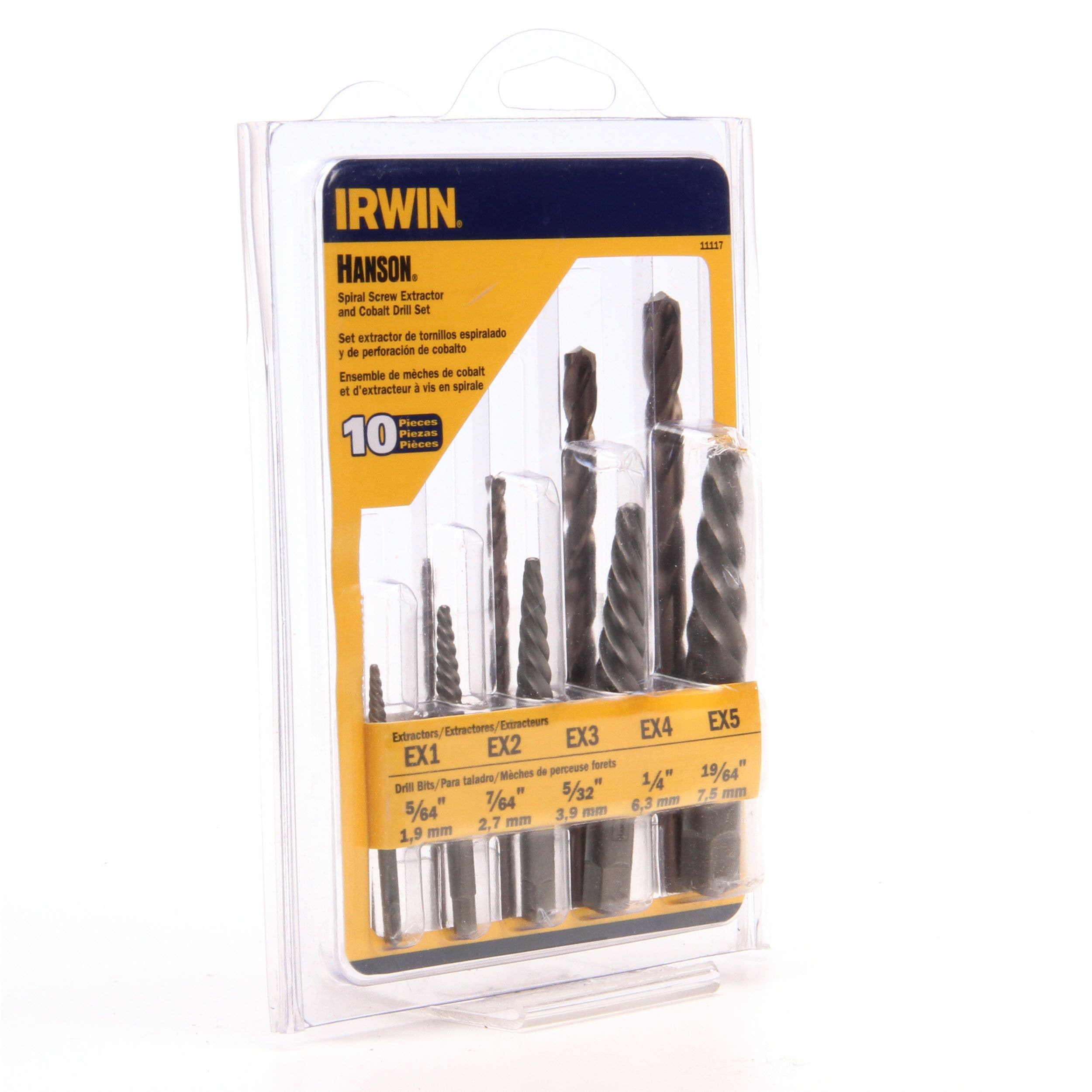 Right Handed 10 Piece High Speed Screw Extractor Drill Bit Set 