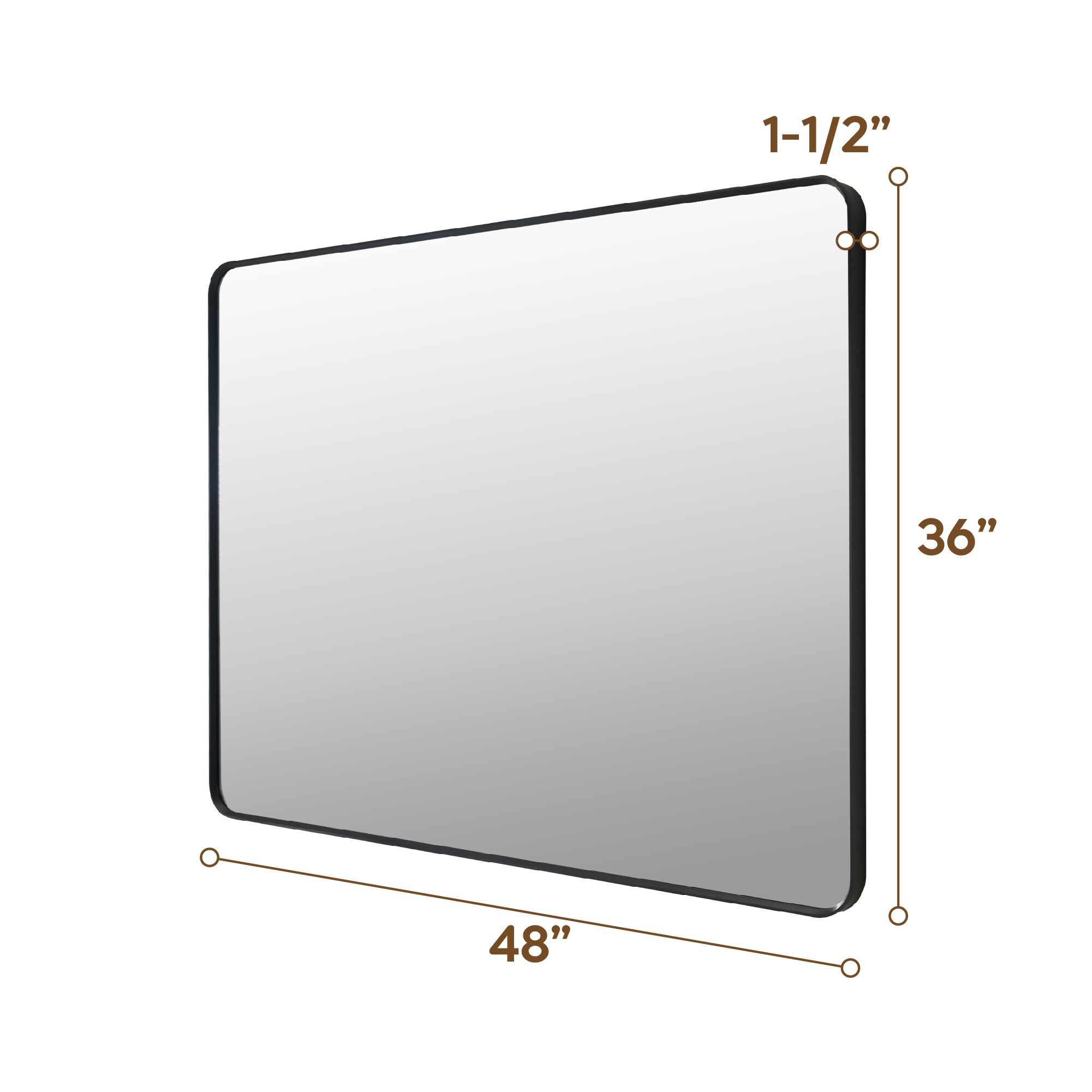 WELLFOR F1MR4836MB Framed-Bath-Mirrors - View #11