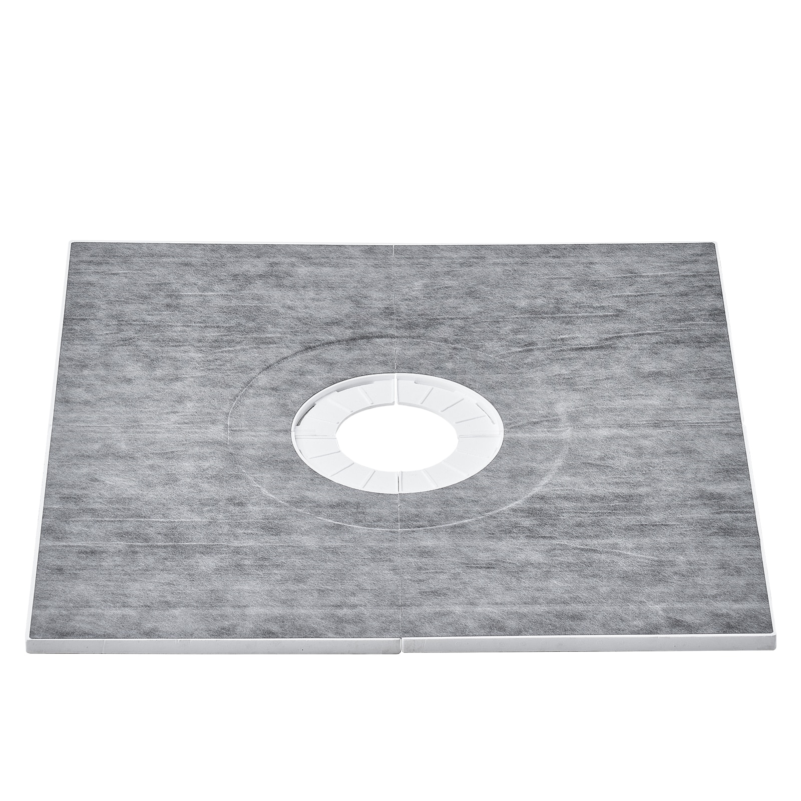 VEVOR Shower Curb Kit 36inx36in Shower Pan Kit with 6.3in Central Drain Lightweight EPS Shower Installation Kits with 2 Waterproof Cloths Shower Pan Slope Sticks Fit for Bathroom