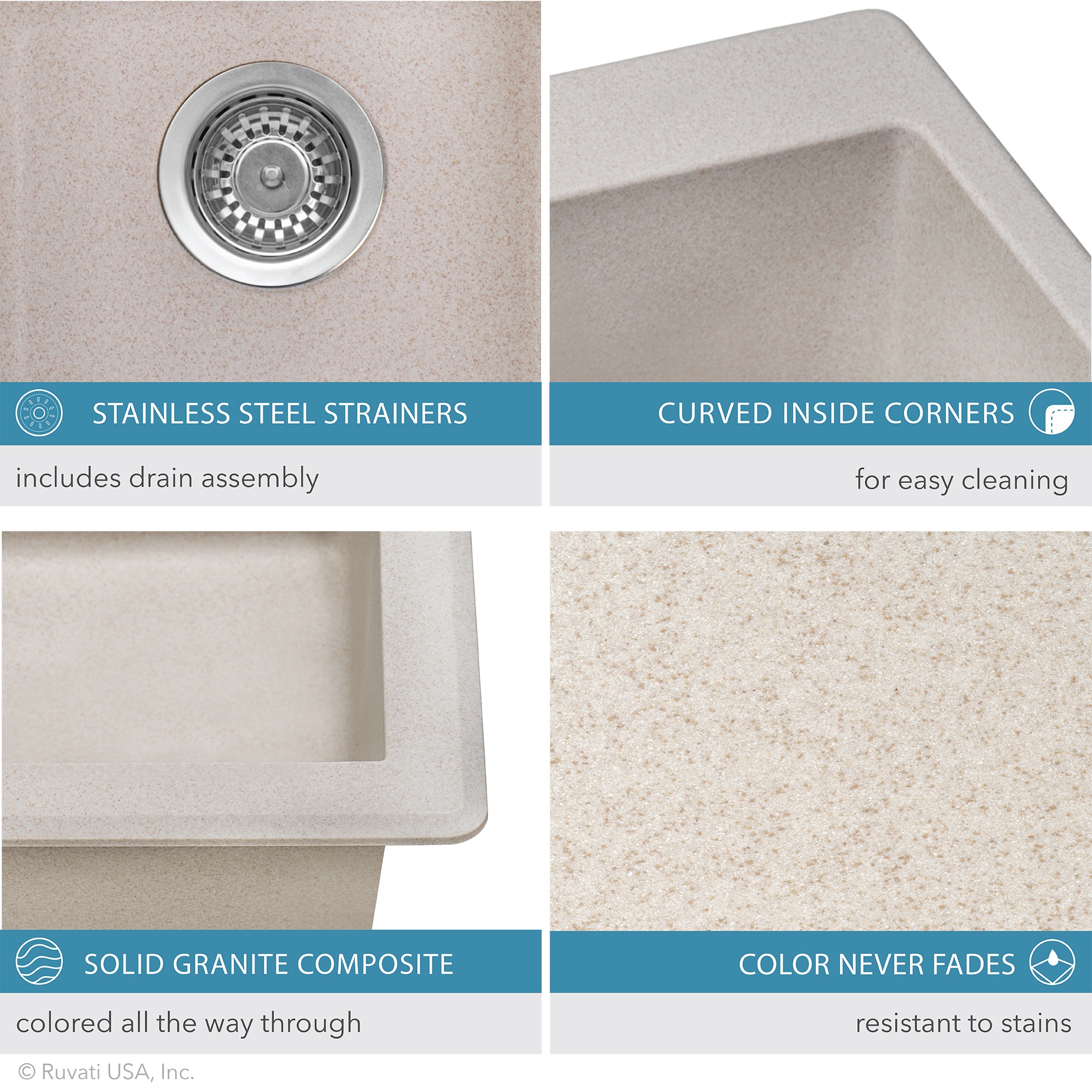Ruvati RVG1033CS Kitchen-Sinks - View #12