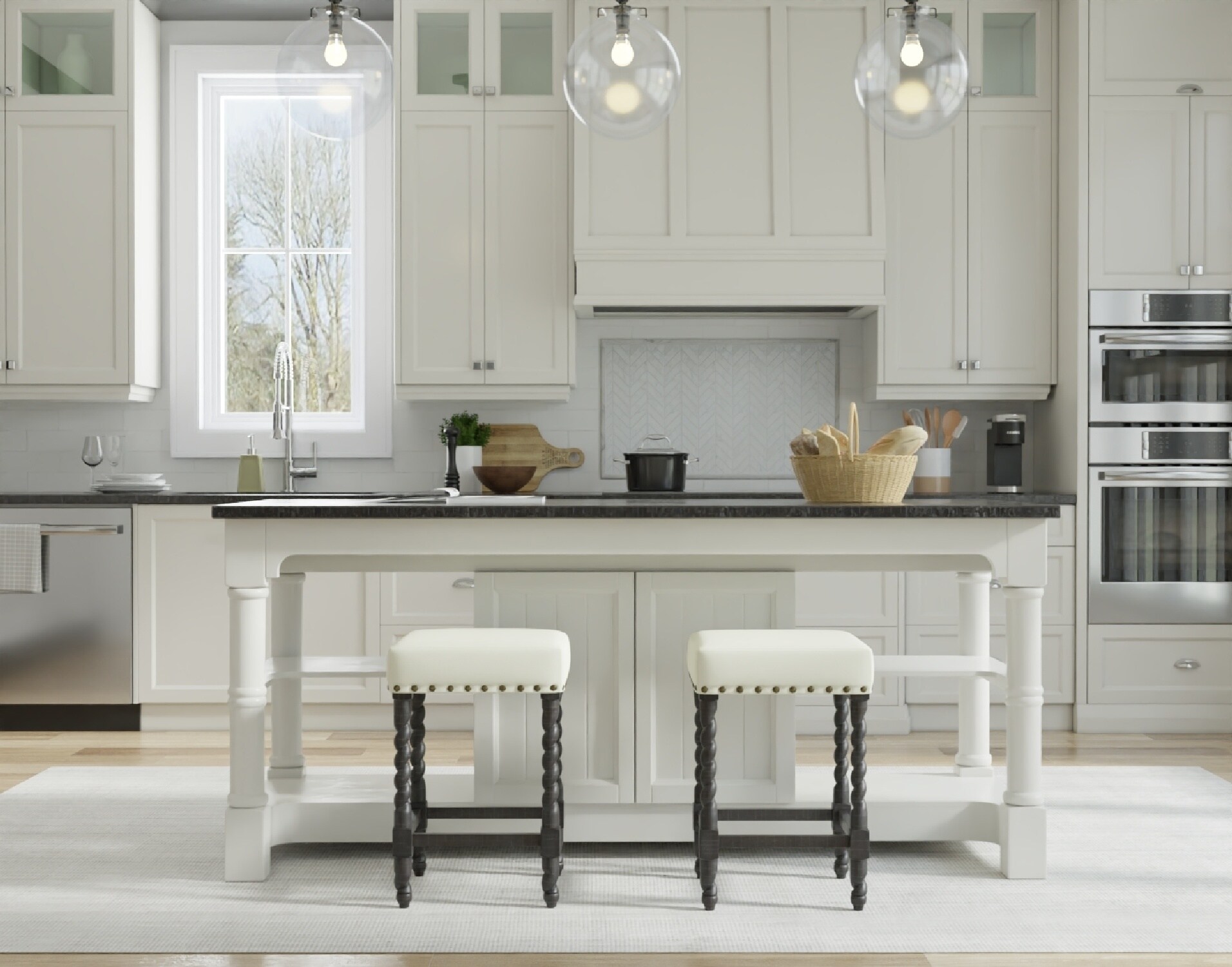 Espresso Linen Upholstered Backless Swivel Counter Stool