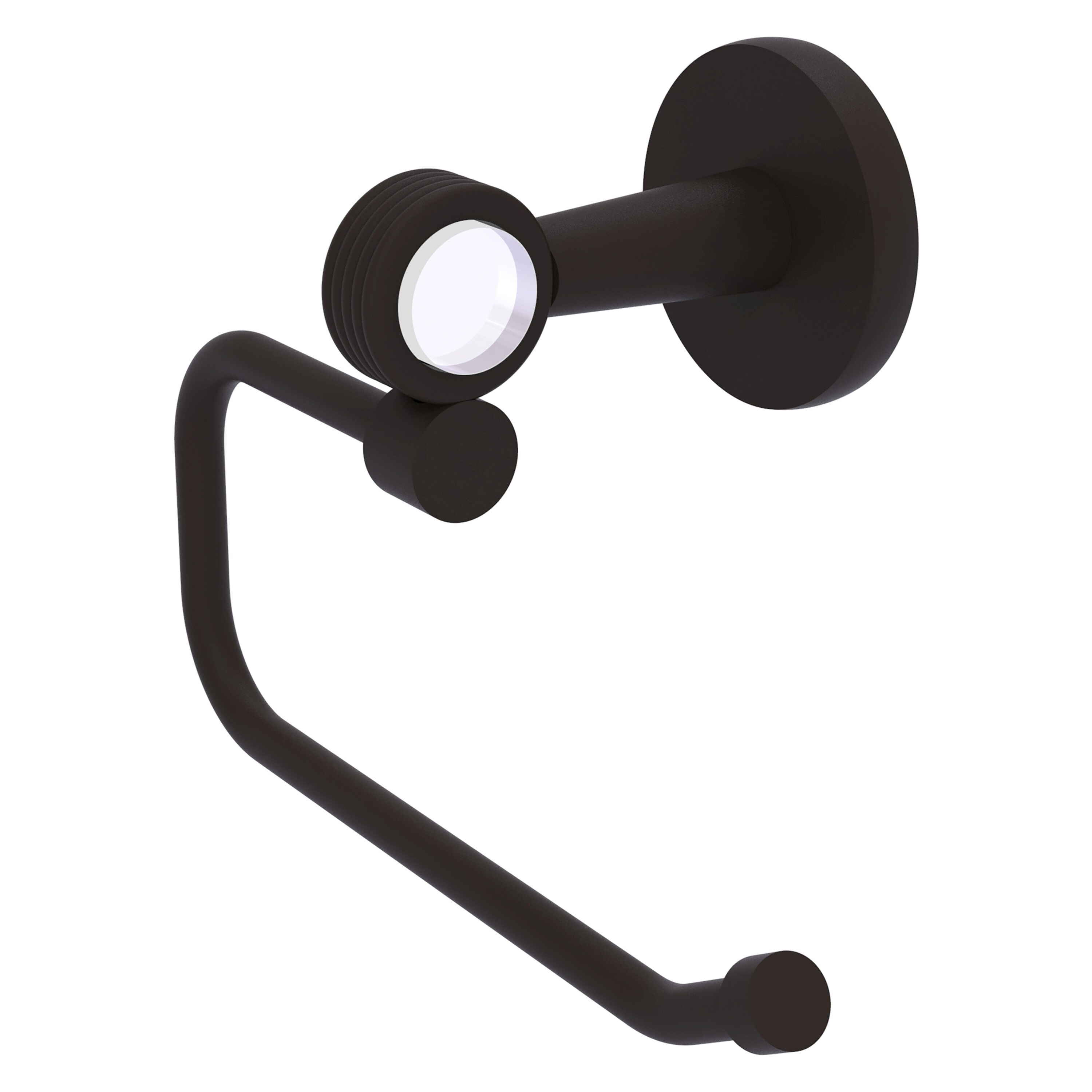 Allied Brass CV-24EG-ORB Clearview Oil-rubbed Bronze Wall mount Single post Toilet Paper Holder 1 -Rolls with Storage