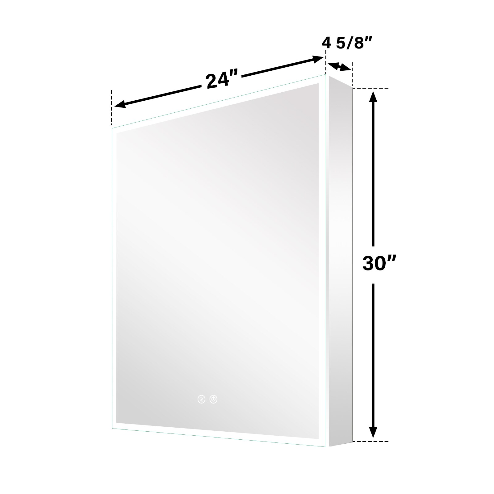 WELLFOR W8MCL2430R Bathroom-Medicine-Cabinets - View #14
