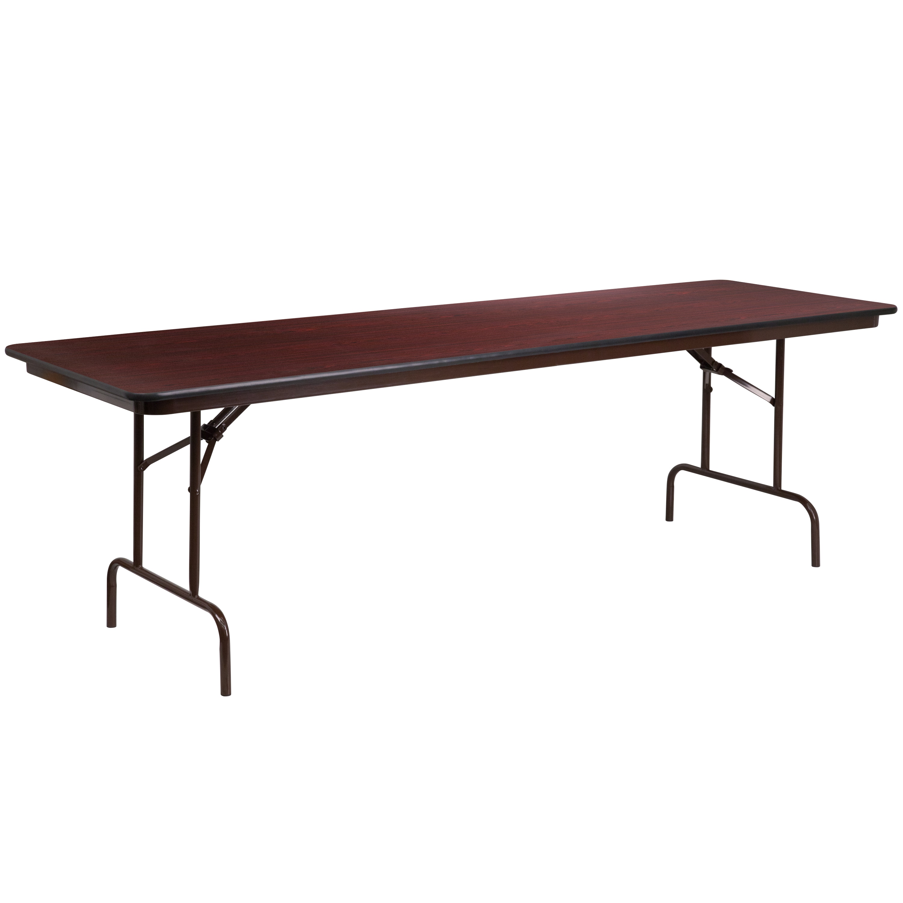 Flash Furniture 847254099479 2.5-Feet x 8-Feet Indoor Rectangle Composite Brown Folding banquet table 10 -Person