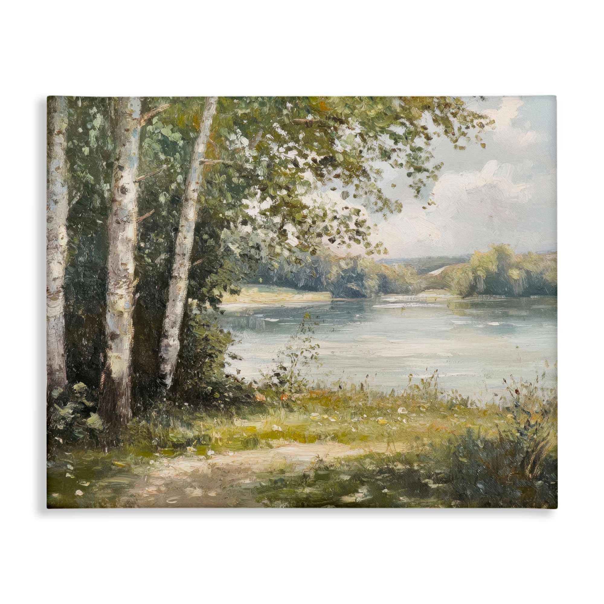 Stupell Industries BT-813-CN-36X48 Place To Relax Lake View Canvas design by Petal Prints Design