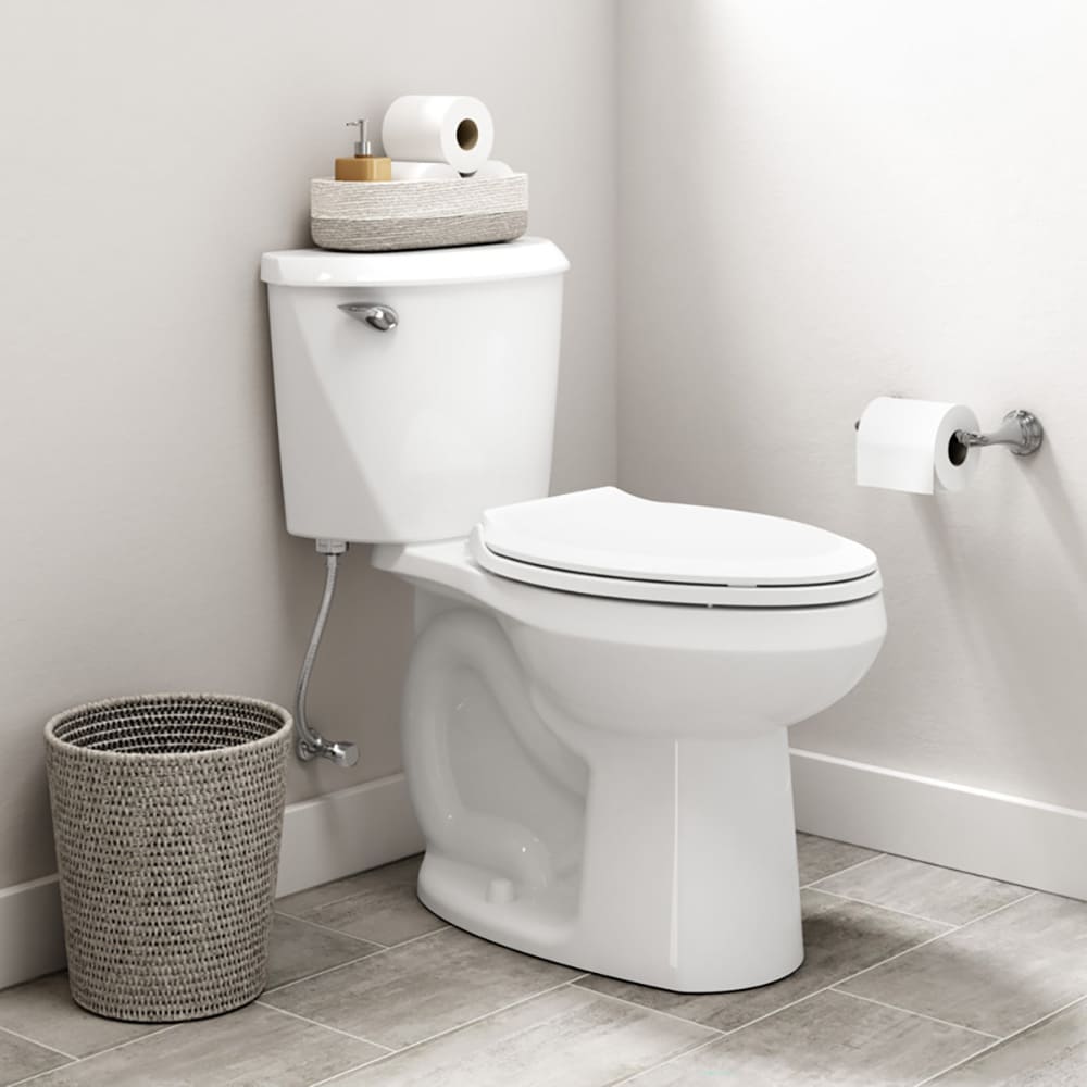 Photo 1 of American Standard 250CA104.020 Colony 3 Two-Piece Toilet, Elongated Front, Standard Height, White, 1.28 gpf ( TWO BOX)