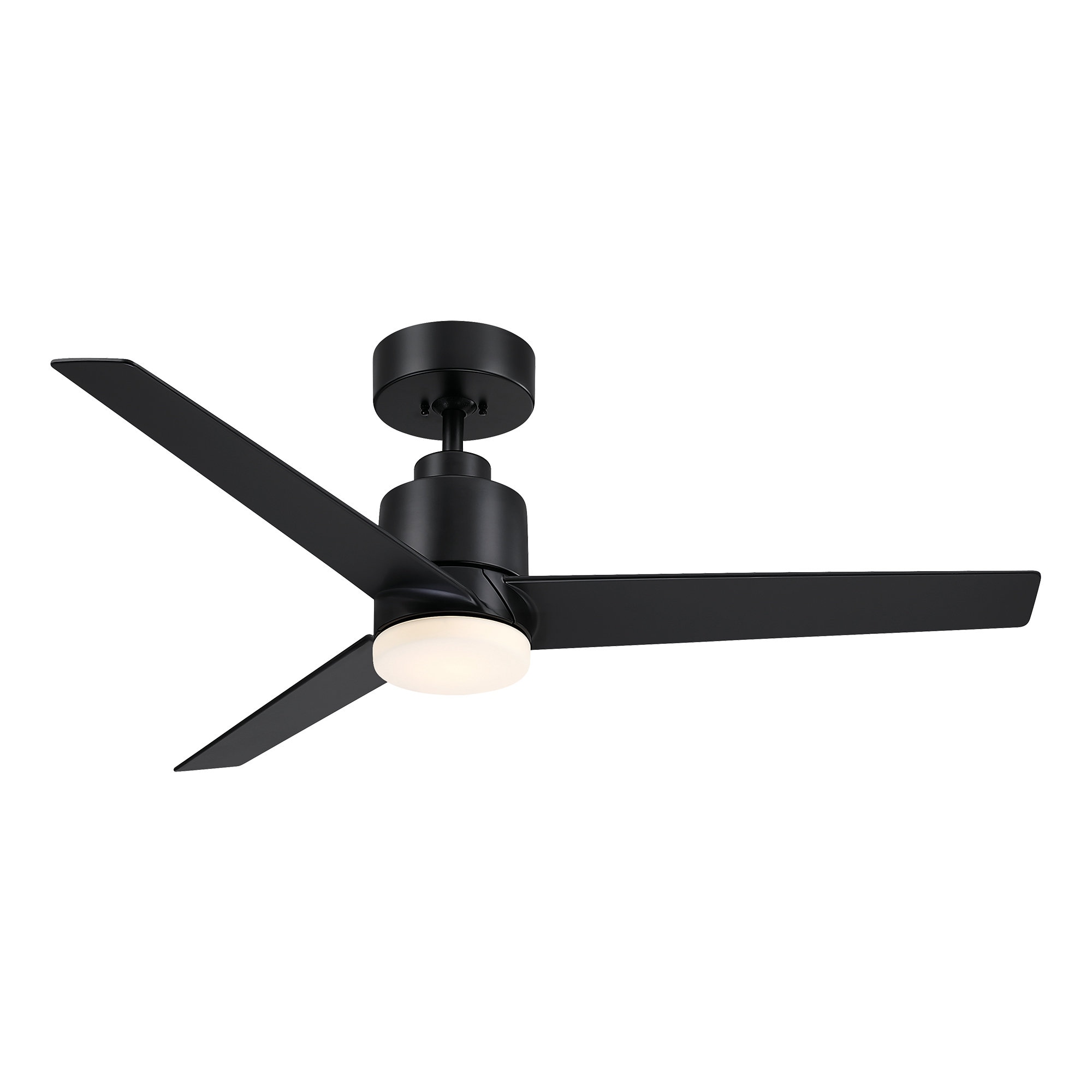 Parrot Uncle BBCF344BB 44-in Black Integrated LED Indoor Ceiling Fan with Light and Remote (3-Blade)