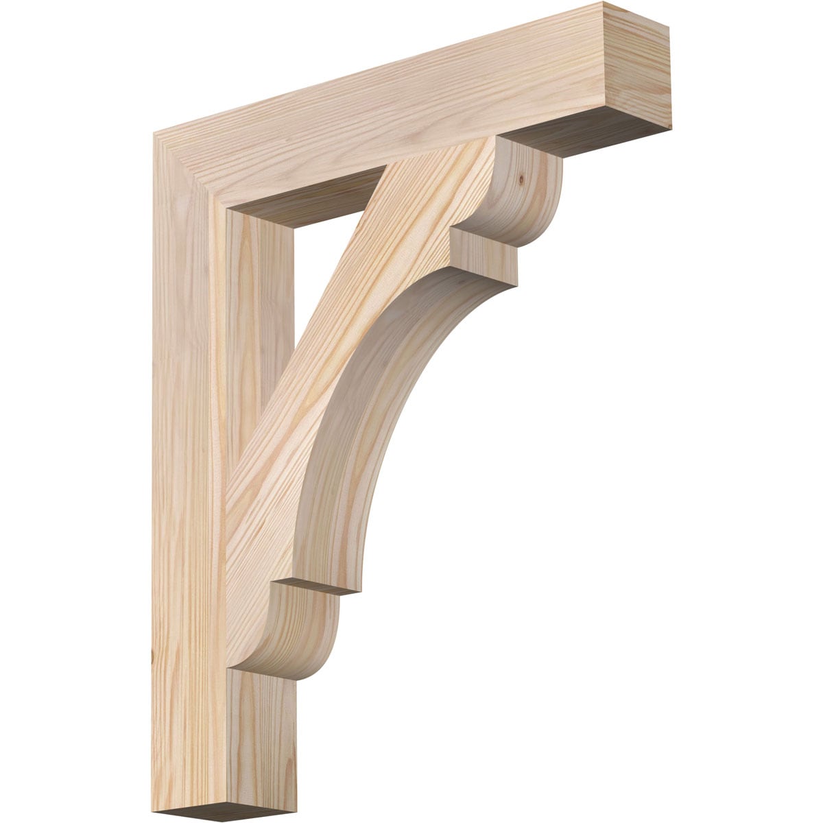 Ekena Millwork BKT04X20X24OLY05SDF Olympic block smooth 3-1/2-in x 20-in x 24-in Douglas fir Brown Wood Standard bracket