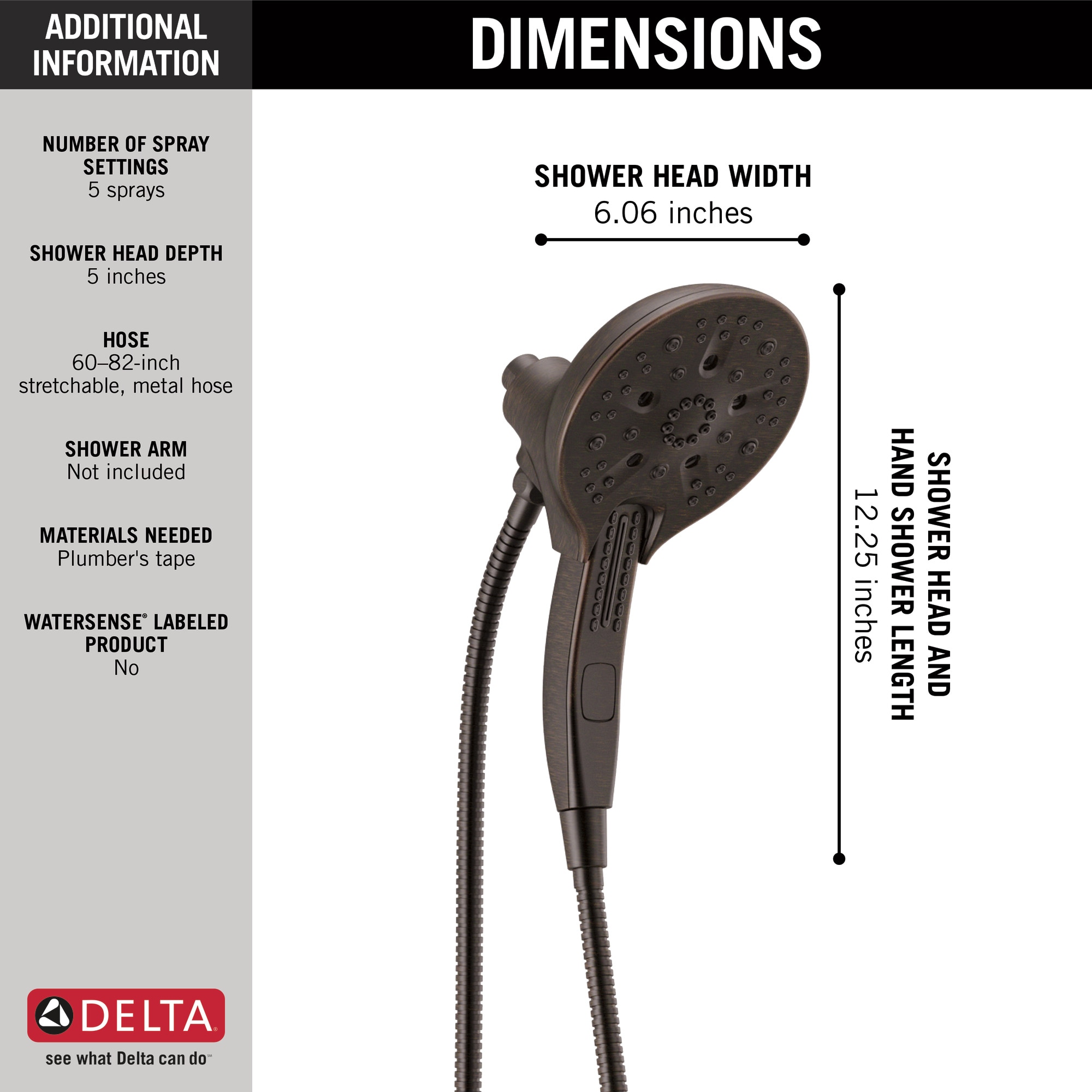 Delta 58620-RB25-PK Fixed-Showerhead - View #5