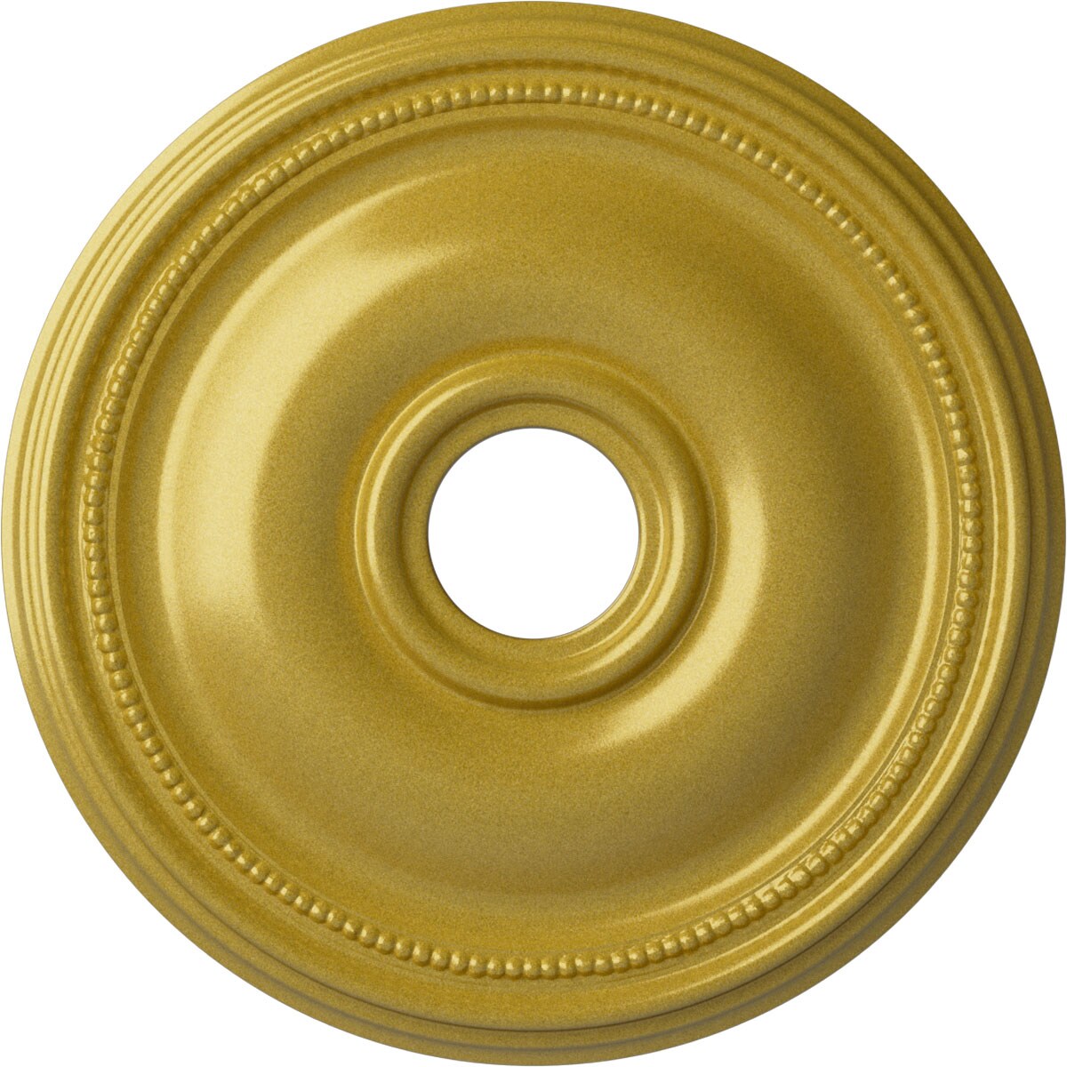 Ekena Millwork CM18BRRGS Bradford 18.125-in W x 18.125-in L Painted Rich Gold Polyurethane Whole Ceiling Medallion