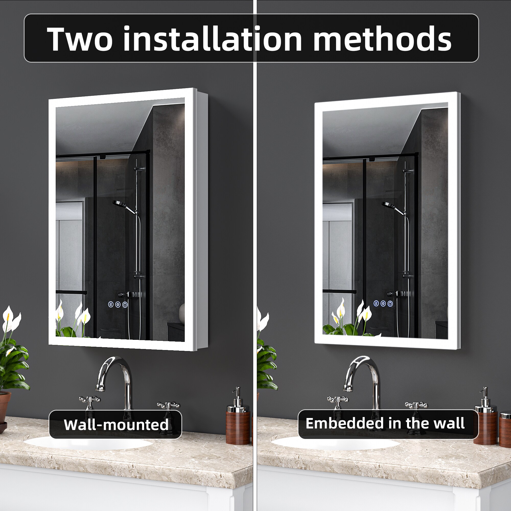 Forclover HBM-1008 Bathroom-Medicine-Cabinets - View #4