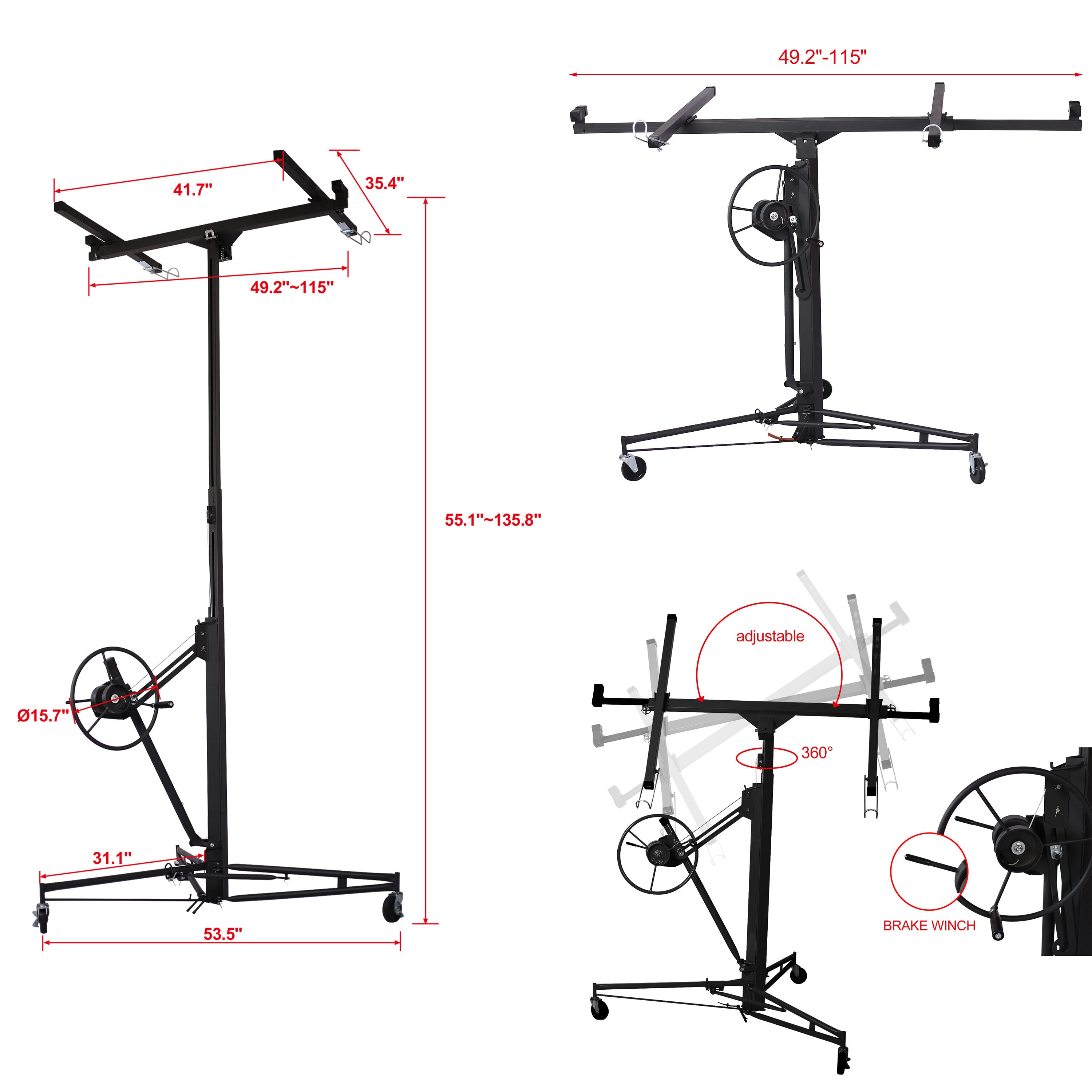 AHIOU HOME ZAAHG-37284 Drywall-Panel-Carriers - View #12