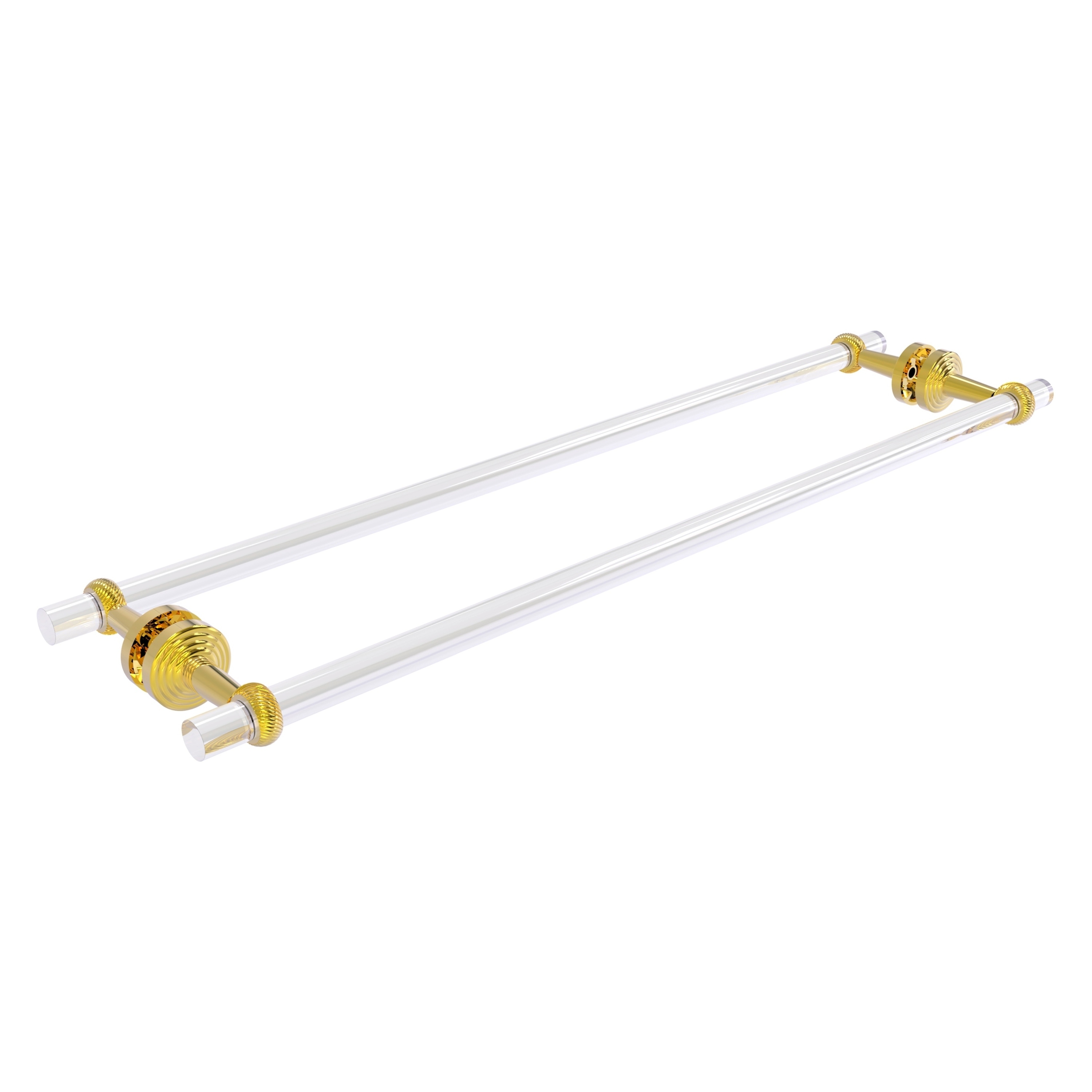 Allied Brass PB-41T-BB-30-PB Pacific Beach 30-in double Polished Brass Wall mount Double Towel Bar