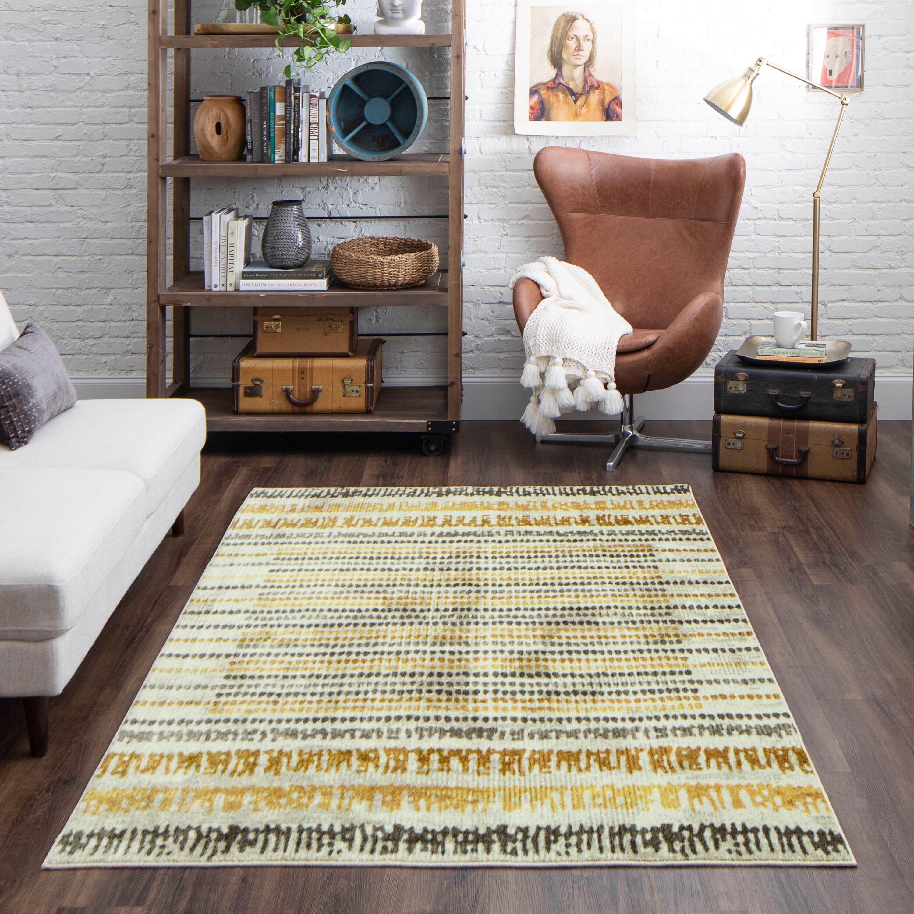 Mohawk Home Printed Indoor/ Outdoor Avenue Stripe Multi Area Rug