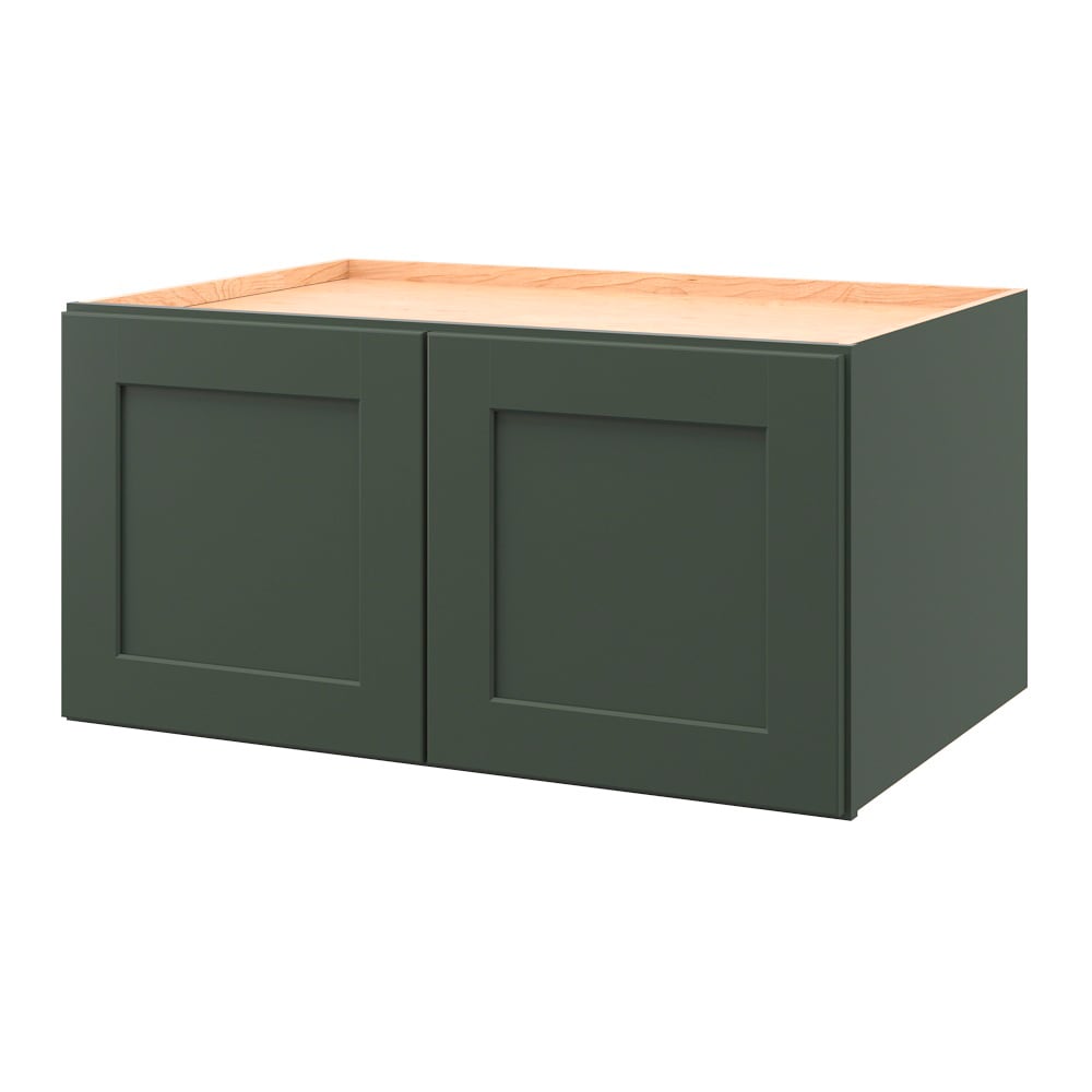 allen + roth Galway 30-in W x 18.125-in H x 24-in D Sage Wall Fully Assembled Cabinet (Flat Panel Shaker Door Style)