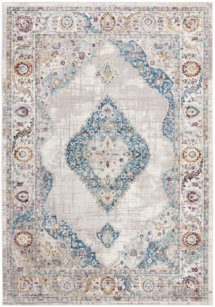 Safavieh ARA116A-3 Aria Botich 3 x 5 (ft) Loomed Polypropylene Blue/Ivory Rectangular Indoor Distressed/Overdyed Vintage Throw rug