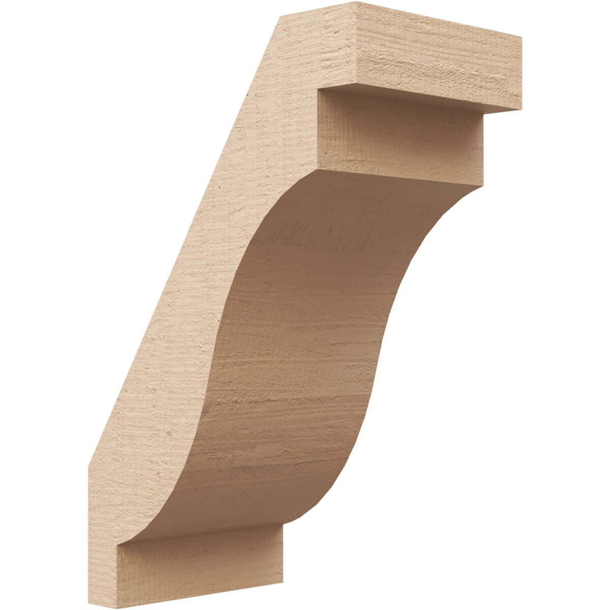 Ekena Millwork BRCUR05X08X12CHGRCPR 5-in x 12-in x 8-in Primed Urethane Copenhagen Rough Cedar TimberThane Knee Brace