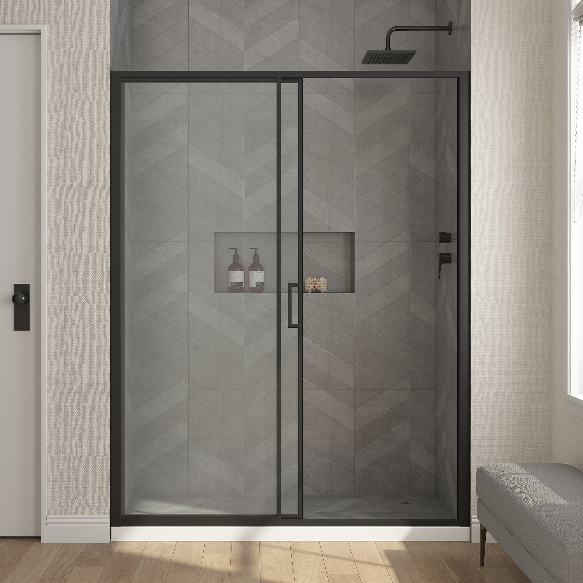 OVE Decors 15SGP-STAN60-BLK Shower-Doors - View #3
