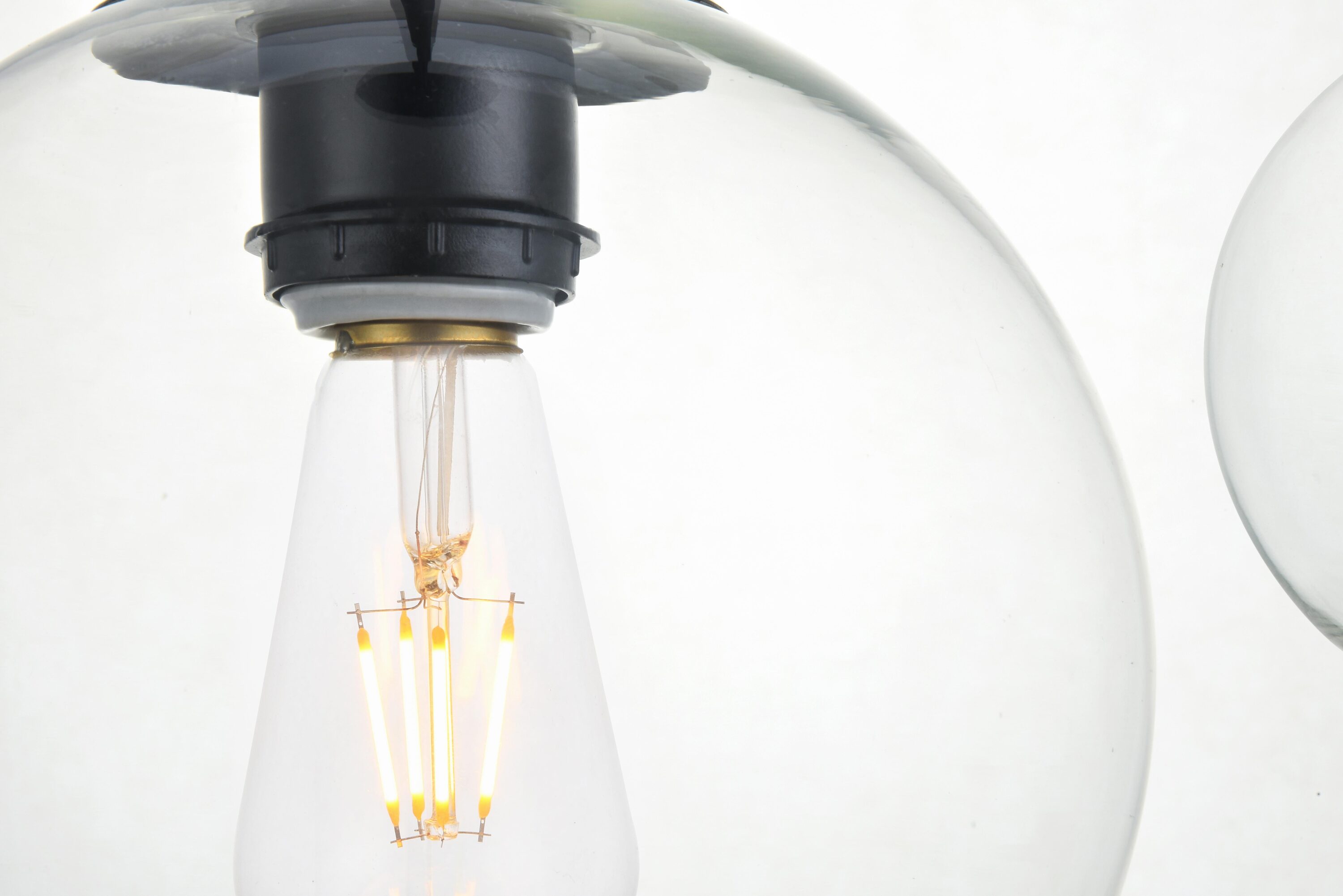 Baxter 3-Light Black Pendant with Clear Glass Shades