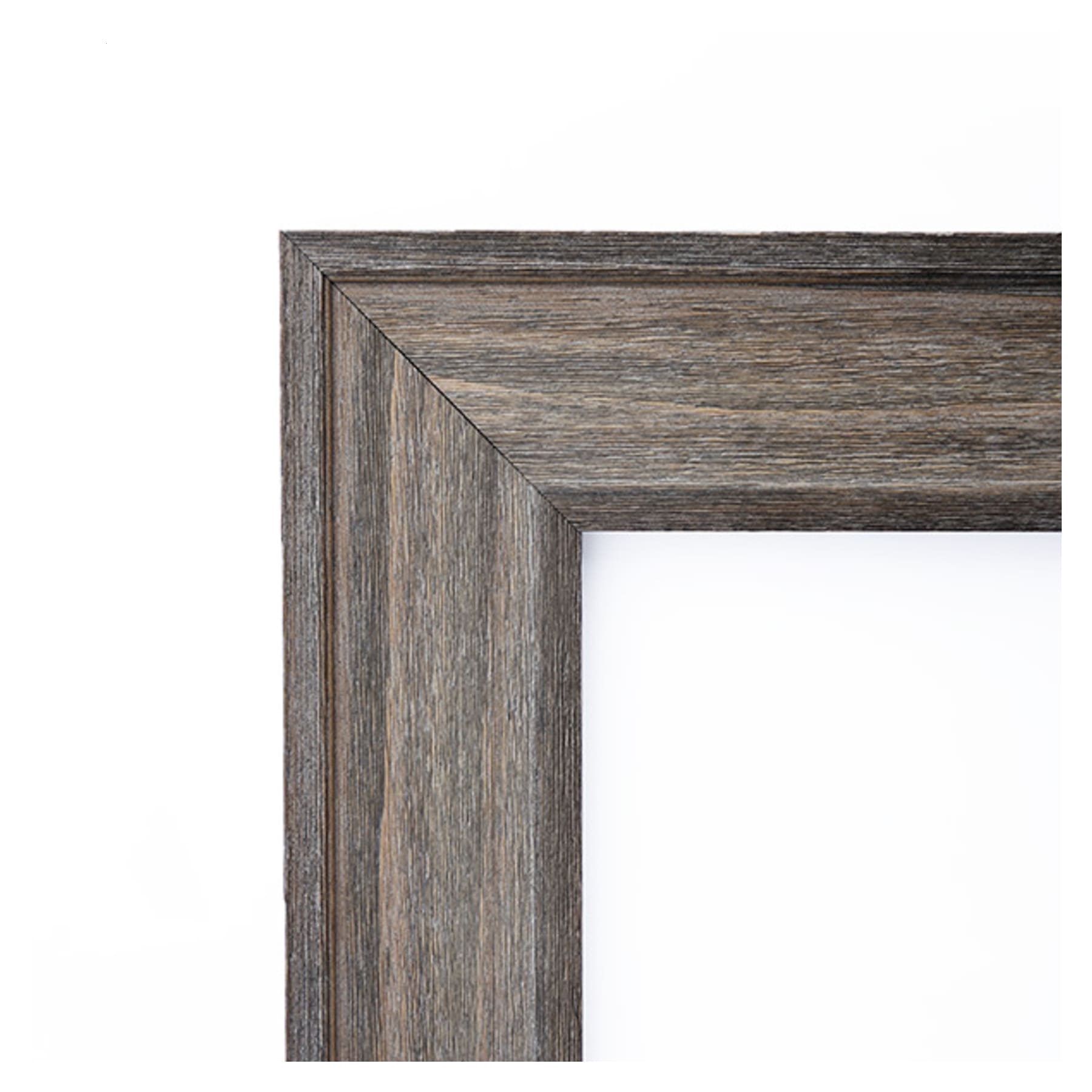 41" x 29" Brown Wood Rectangular Bathroom Vanity Mirror