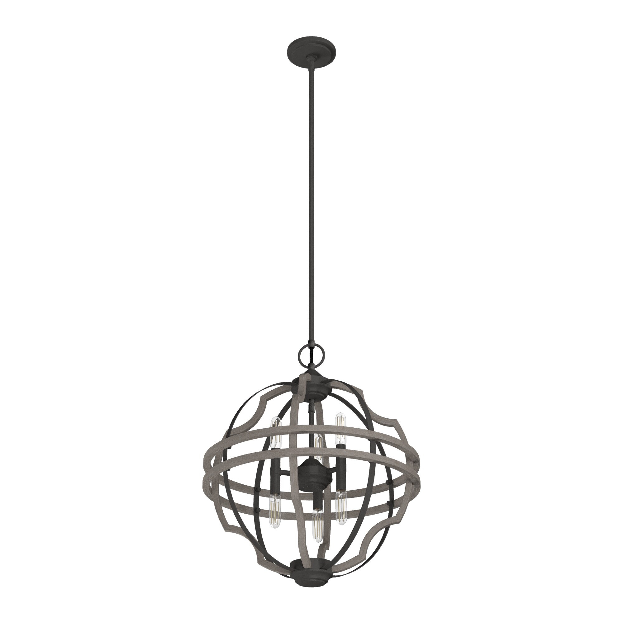 Stone Creek Noble Bronze Globe Pendant with LED Lights